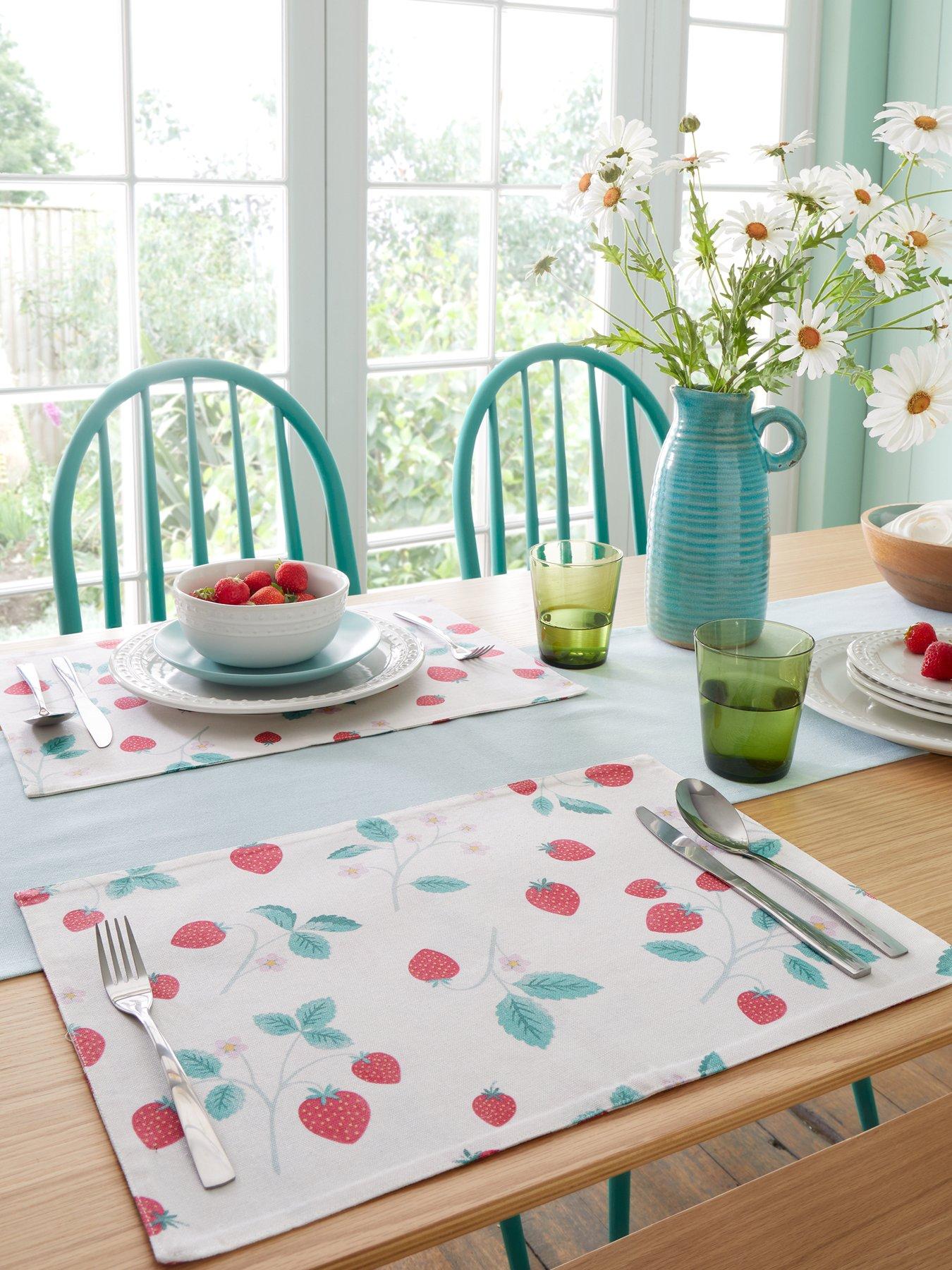 undefined Strawberry Garden Set of 2 Placemats