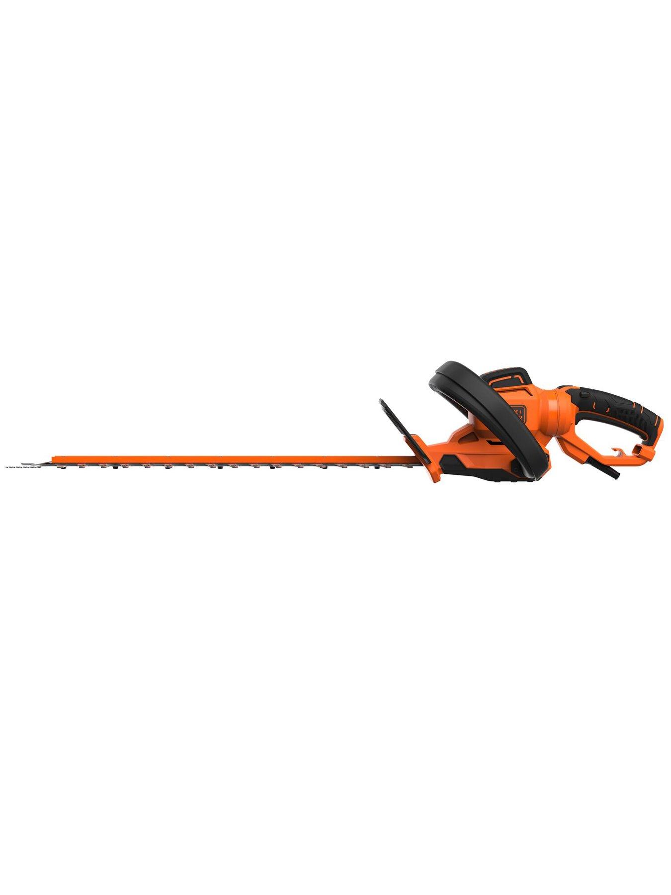 black-decker-650w-60cm-twist-hedge-trimmer-25mm-gap-saw-bladestillFront