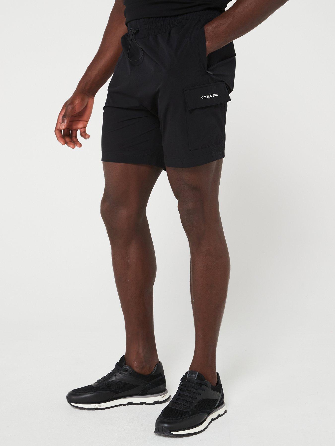 gym-king-mens-utility-woven-short-blackfront