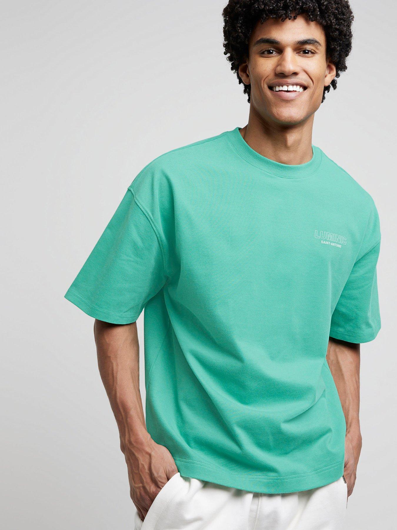 river-island-short-sleeve-oversized-fit-luminis-t-shirt-green