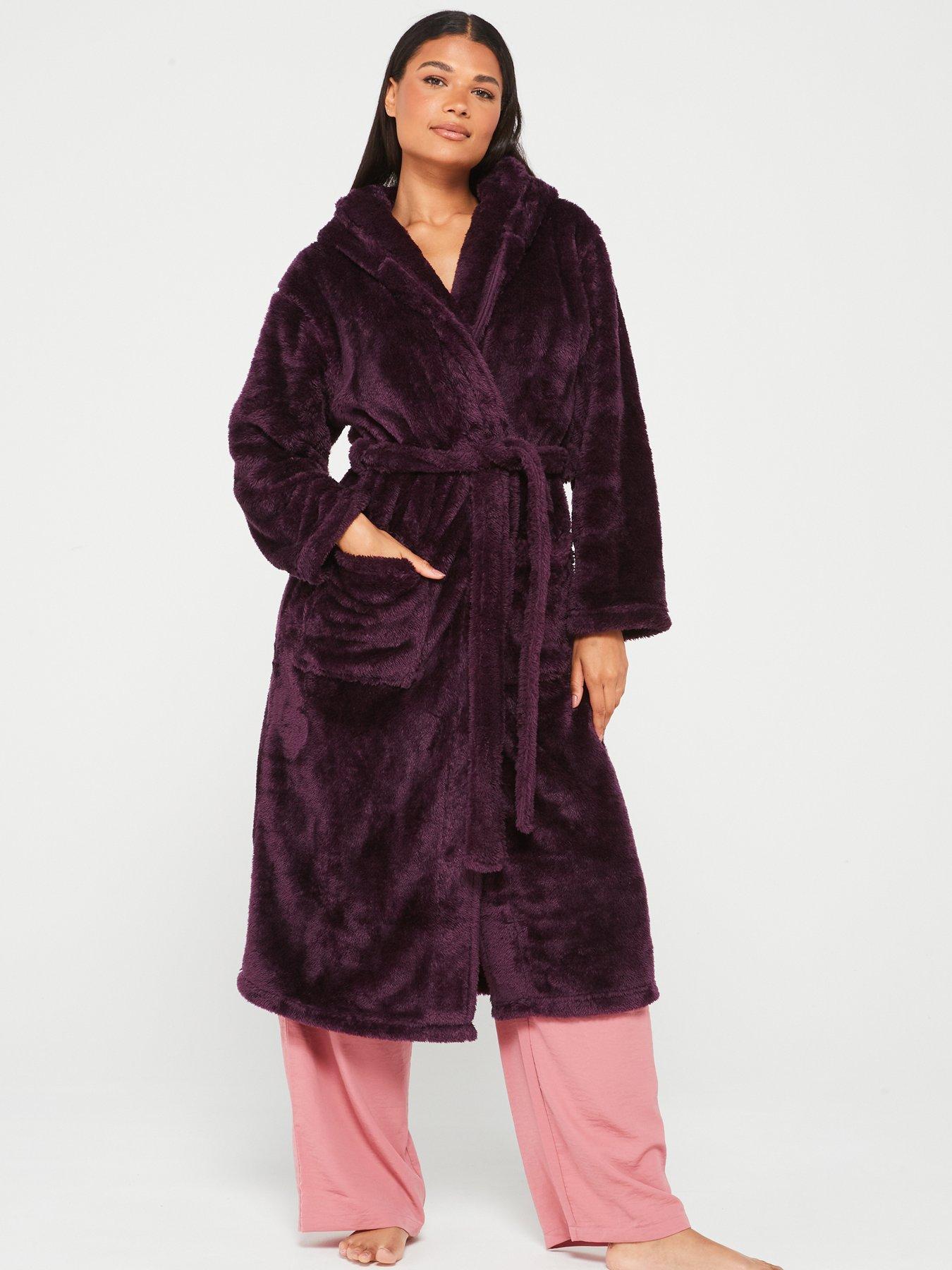 v-by-very-wellsoft-longline-hooded-dressing-gown-dark-purple