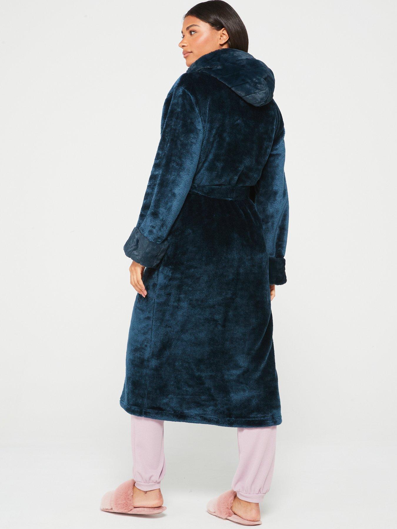 v-by-very-plush-hooded-dressing-gown-navystillFront