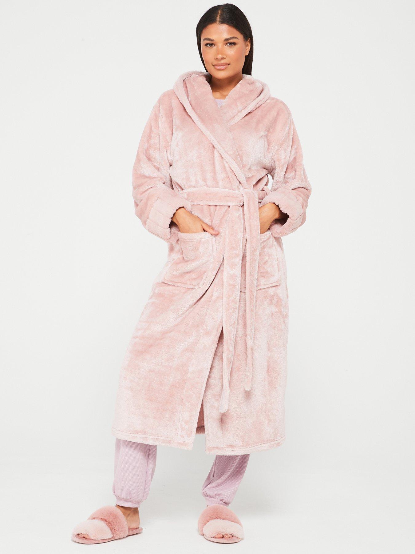 v-by-very-plush-hooded-dressing-gown-pink