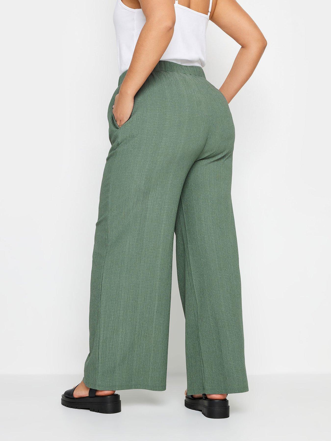 yours-curve-textured-pull-on-trousers-khakistillFront