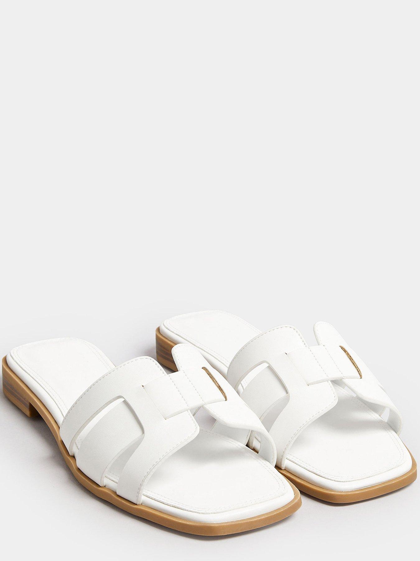 yours-extra-wide-fit-cut-out-mule-whitestillFront
