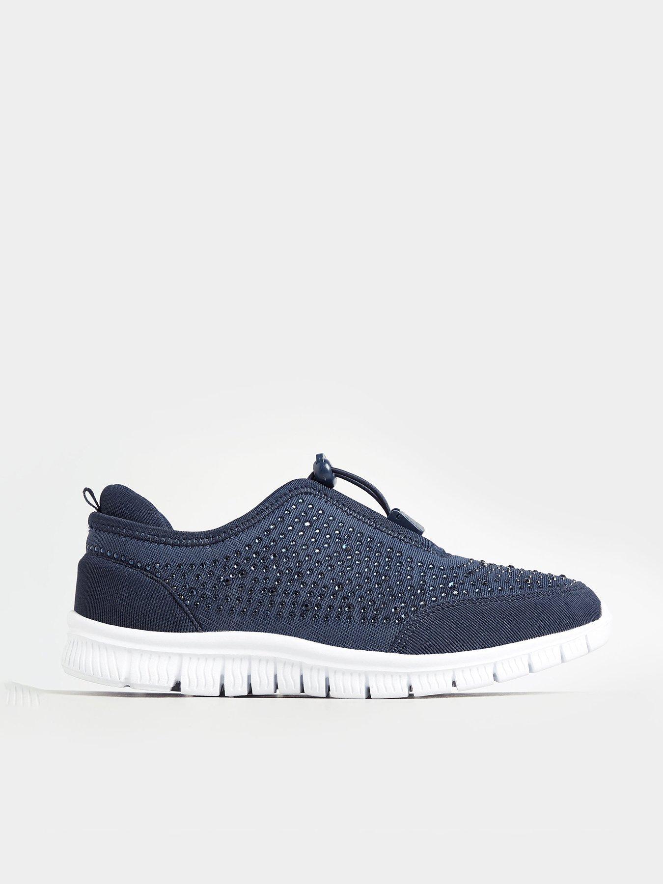 yours-wide-fit-titania-gem-trainer-navy