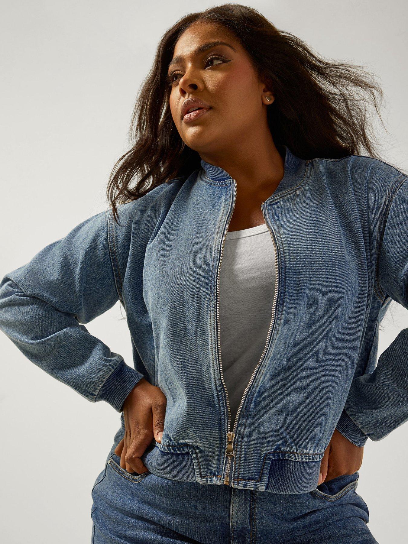 yours-curve-denim-bomber-jacket