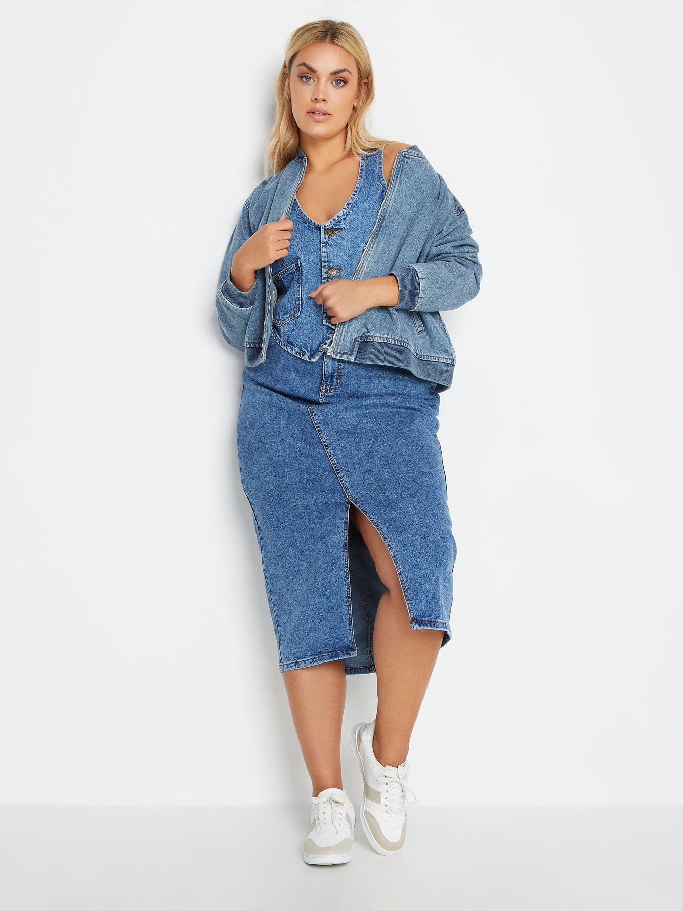 yours-curve-denim-bomber-jacketback