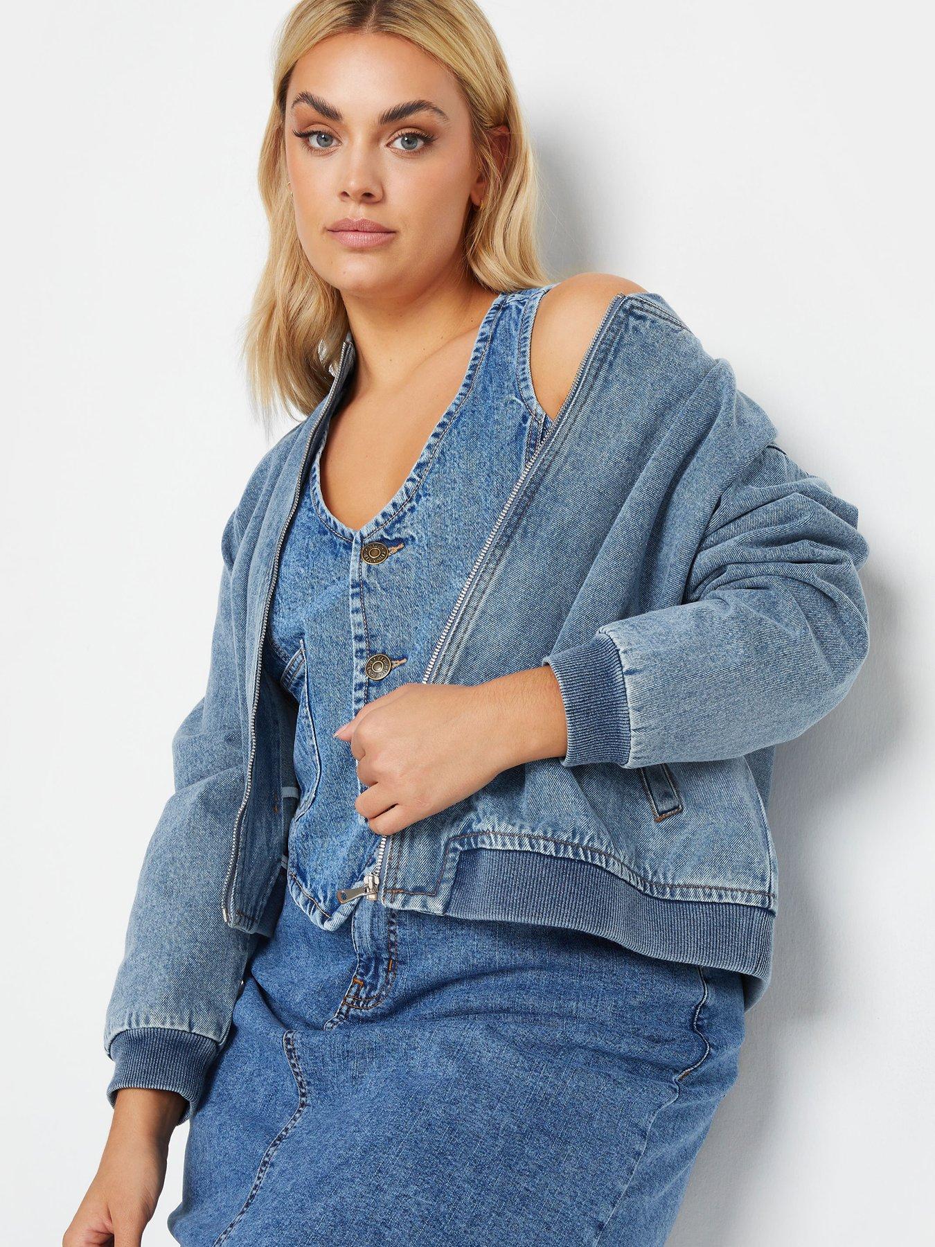 yours-curve-denim-bomber-jacketoutfit