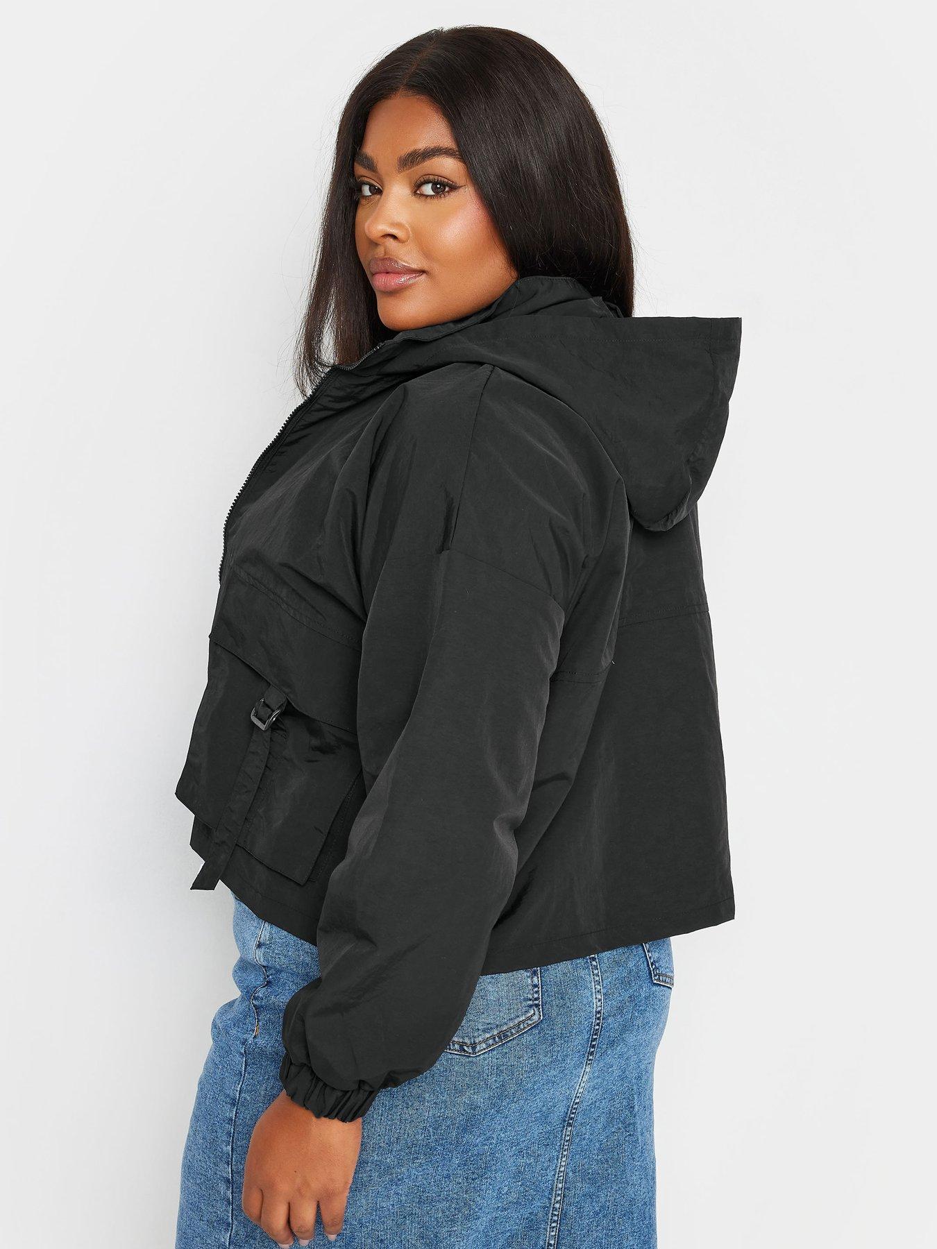 yours-curve-cargo-hooded-jacket-blackstillFront