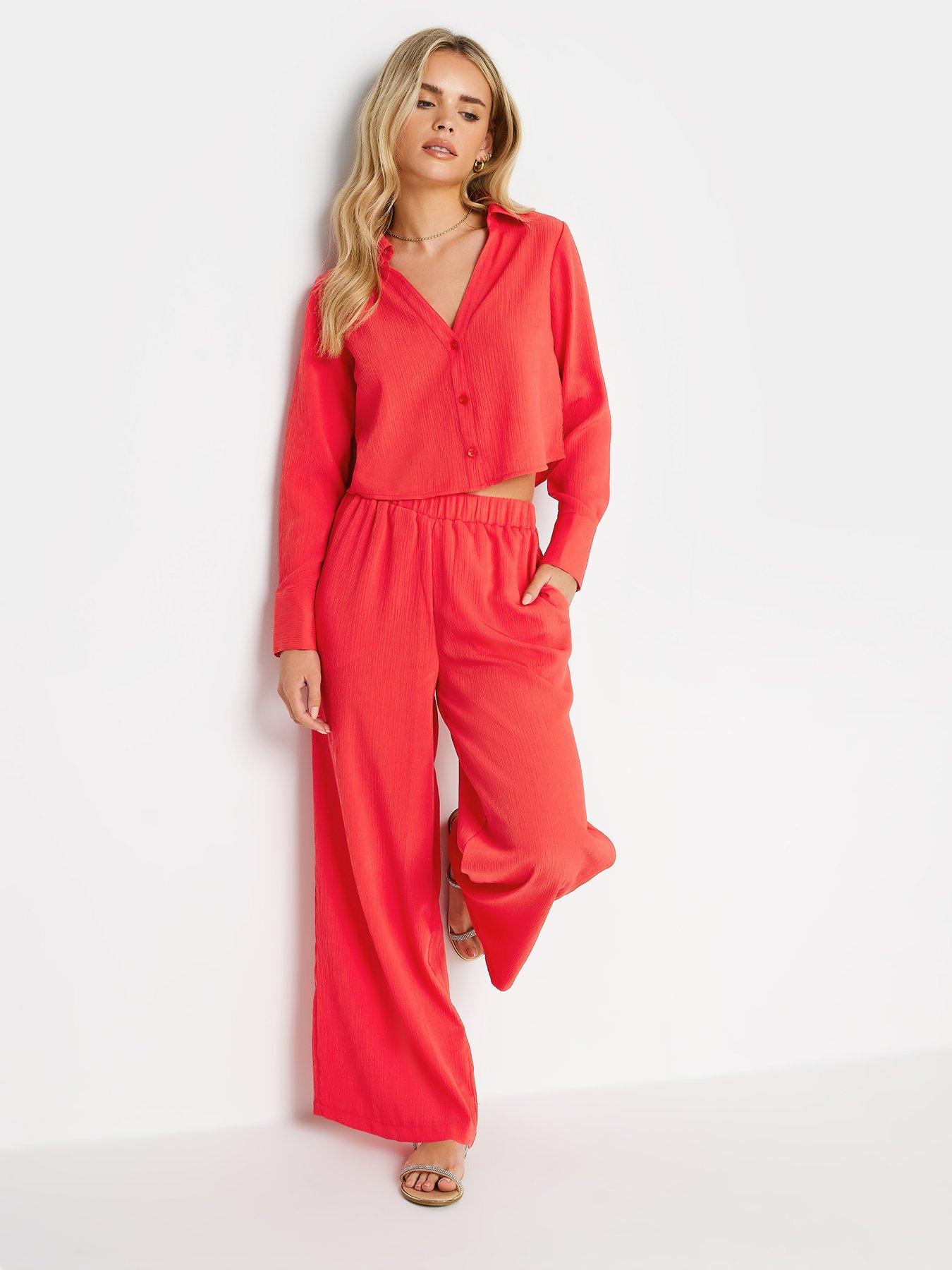 pixiegirl-petite-crinkle-poly-trouser-redback