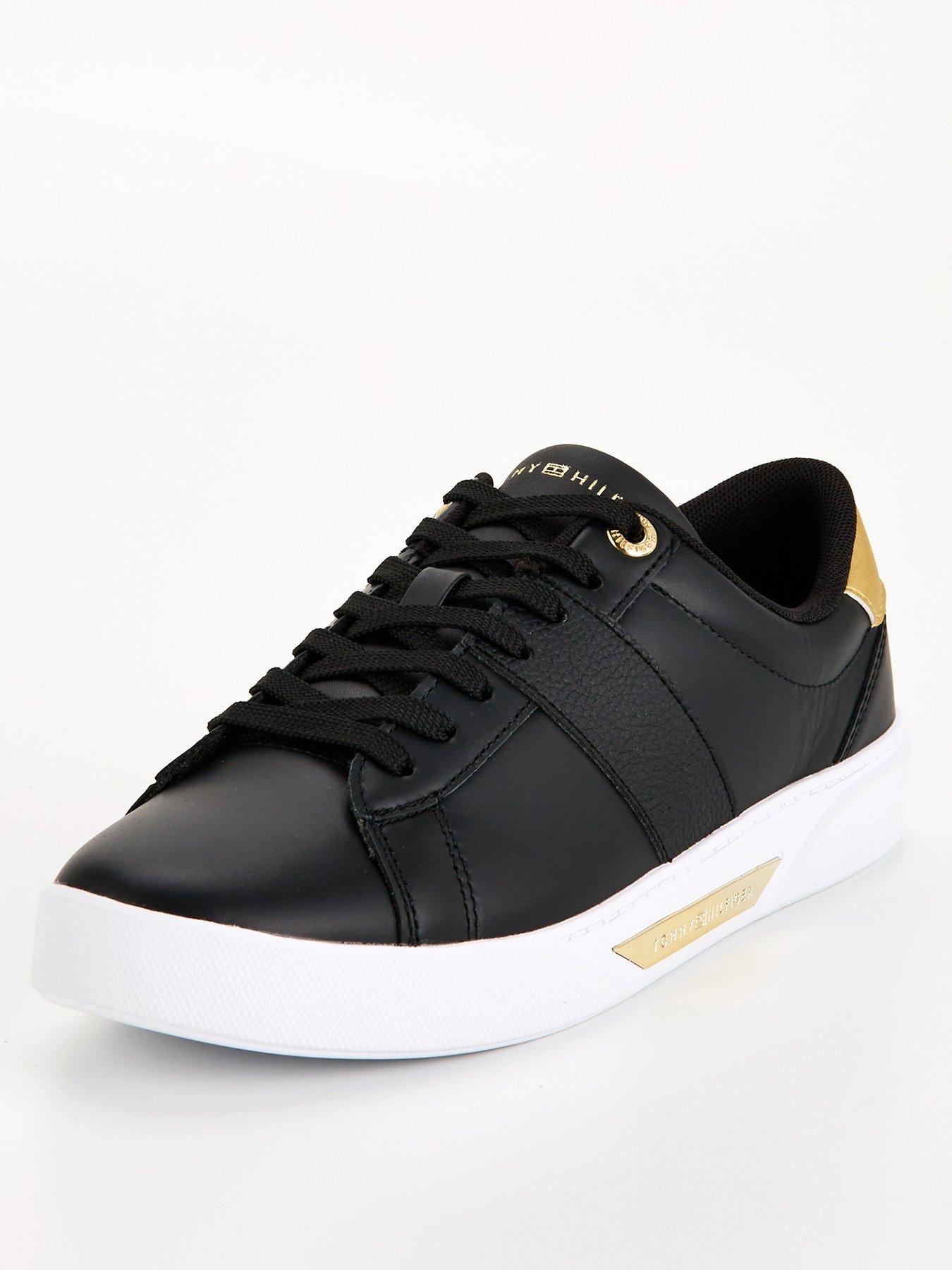 tommy-hilfiger-panel-court-trainers-blackstillFront