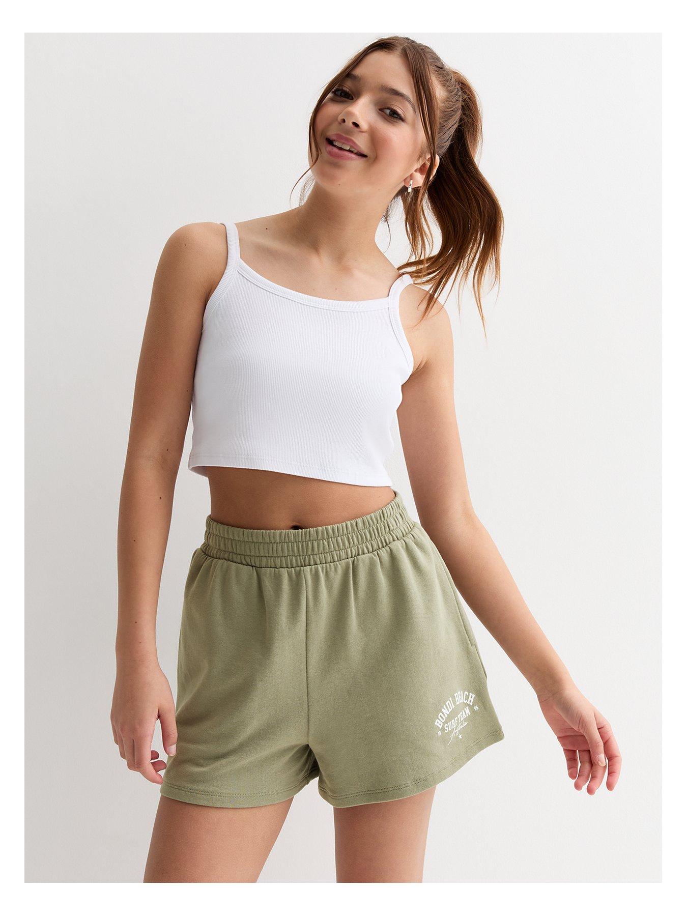 New Look 915 Girls Khaki Bondi Beach Logo Jogger Shorts Very Ireland