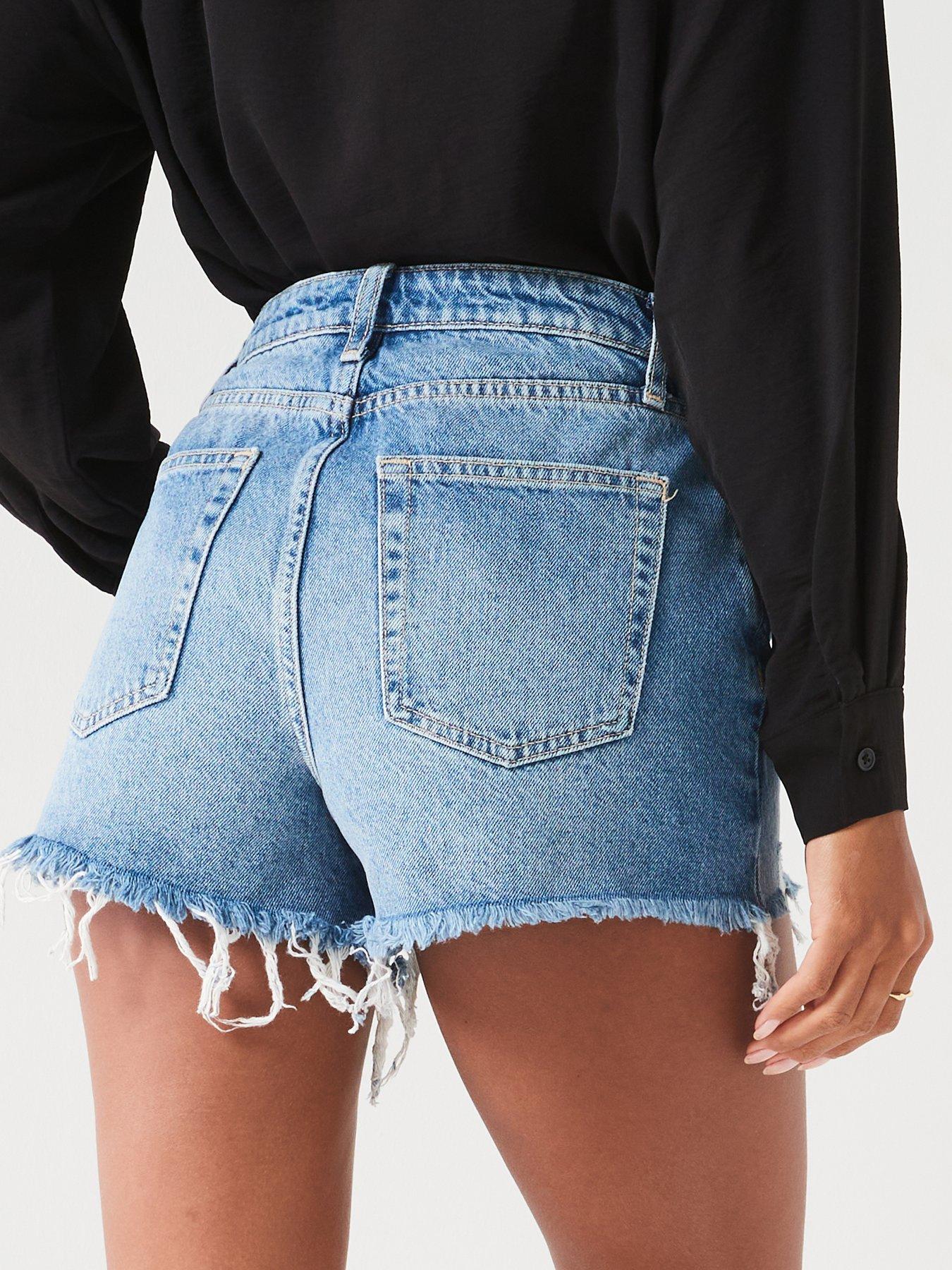 v-by-very-distressed-hem-denim-shorts-mid-washoutfit