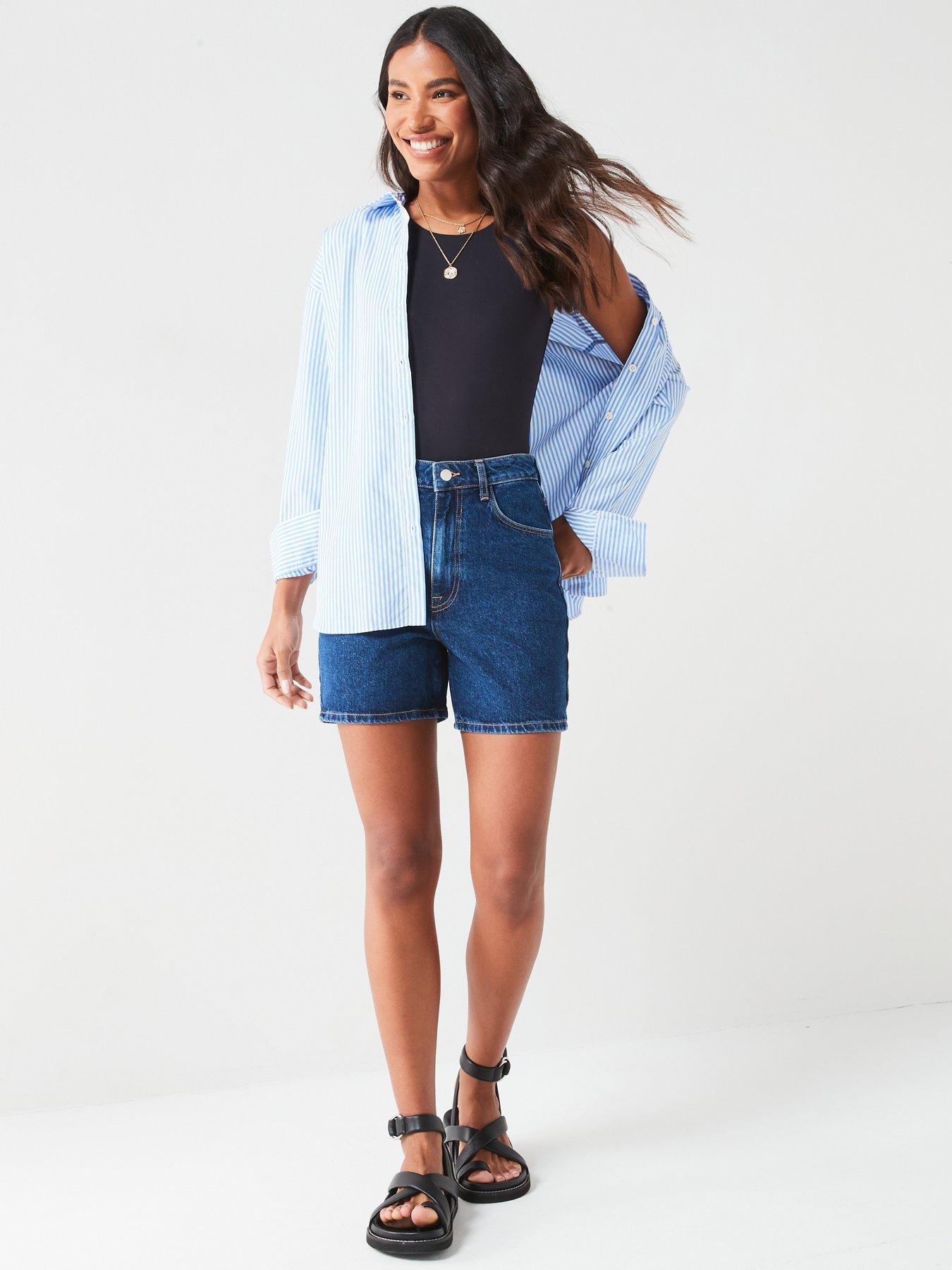 Image 4 of 6 of V by Very Denim Bermuda Shorts - Dark Wash