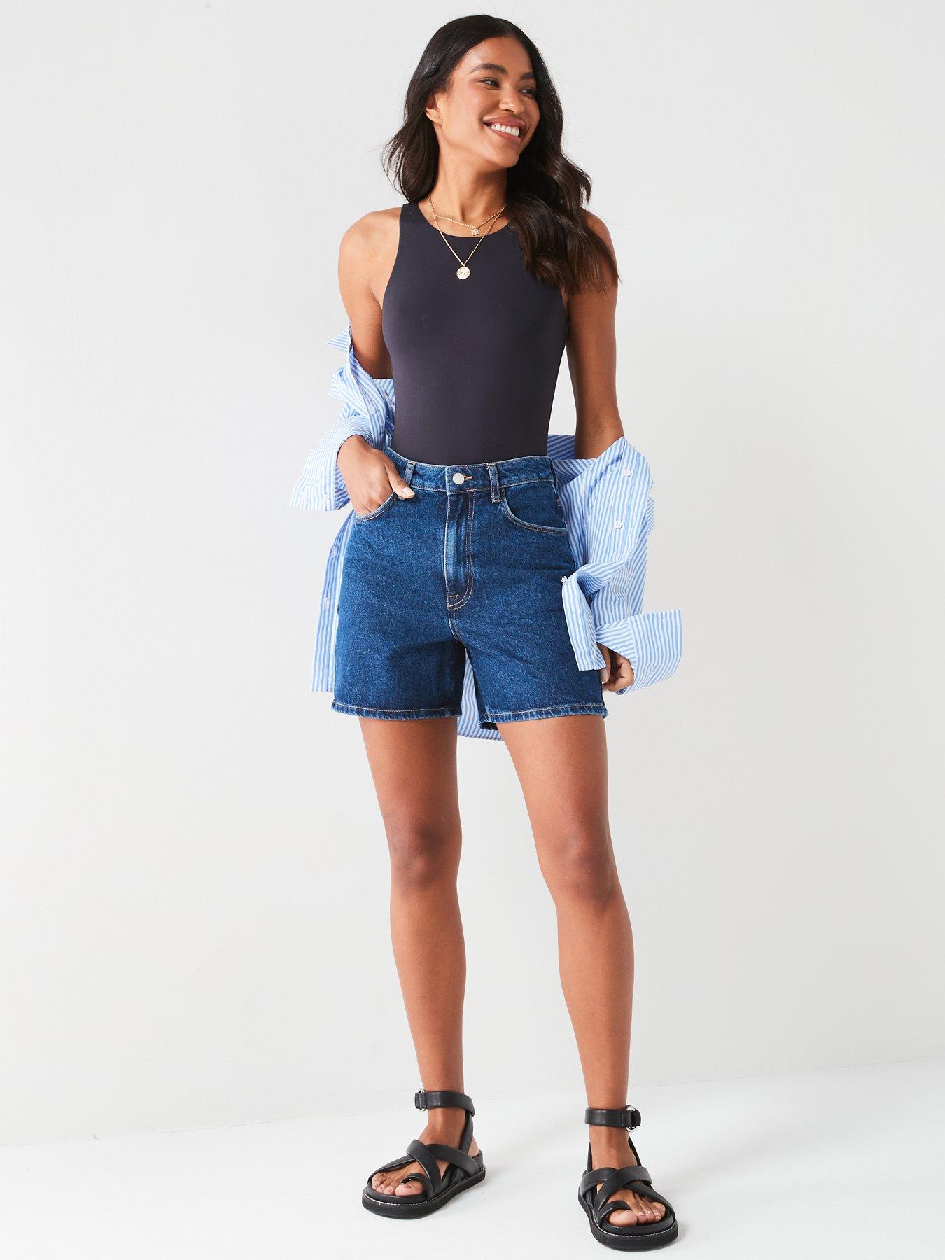 Image 5 of 6 of V by Very Denim Bermuda Shorts - Dark Wash