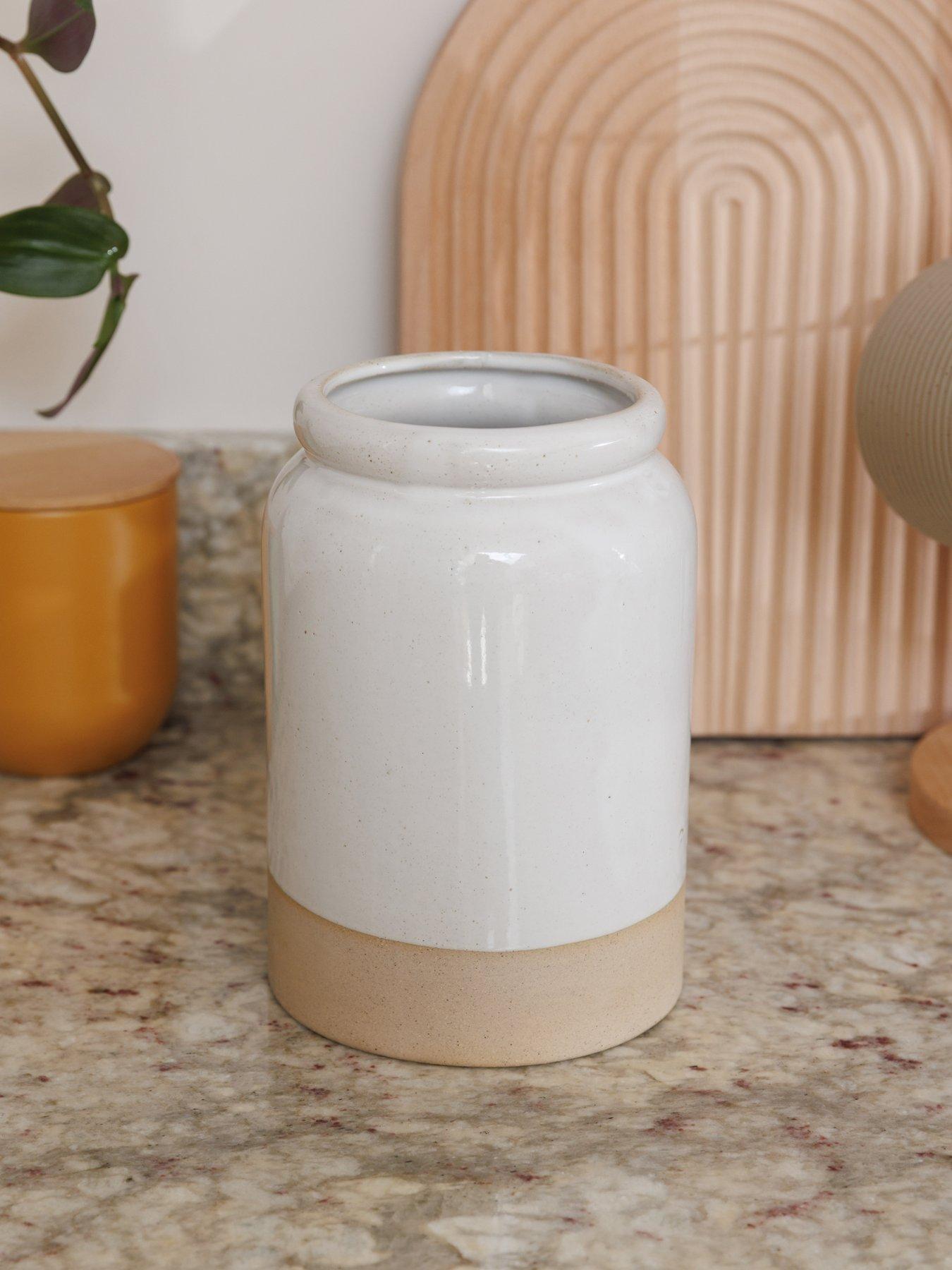 undefined Idilica Stoneware Utensil Holder/Planter