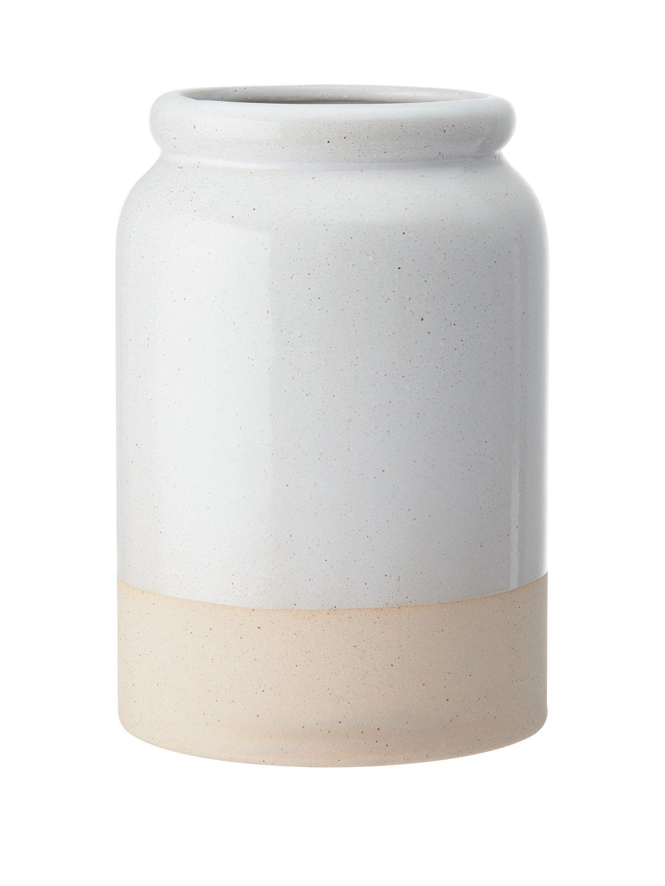 kitchencraft-idilica-cream-stoneware-utensil-holderstillFront