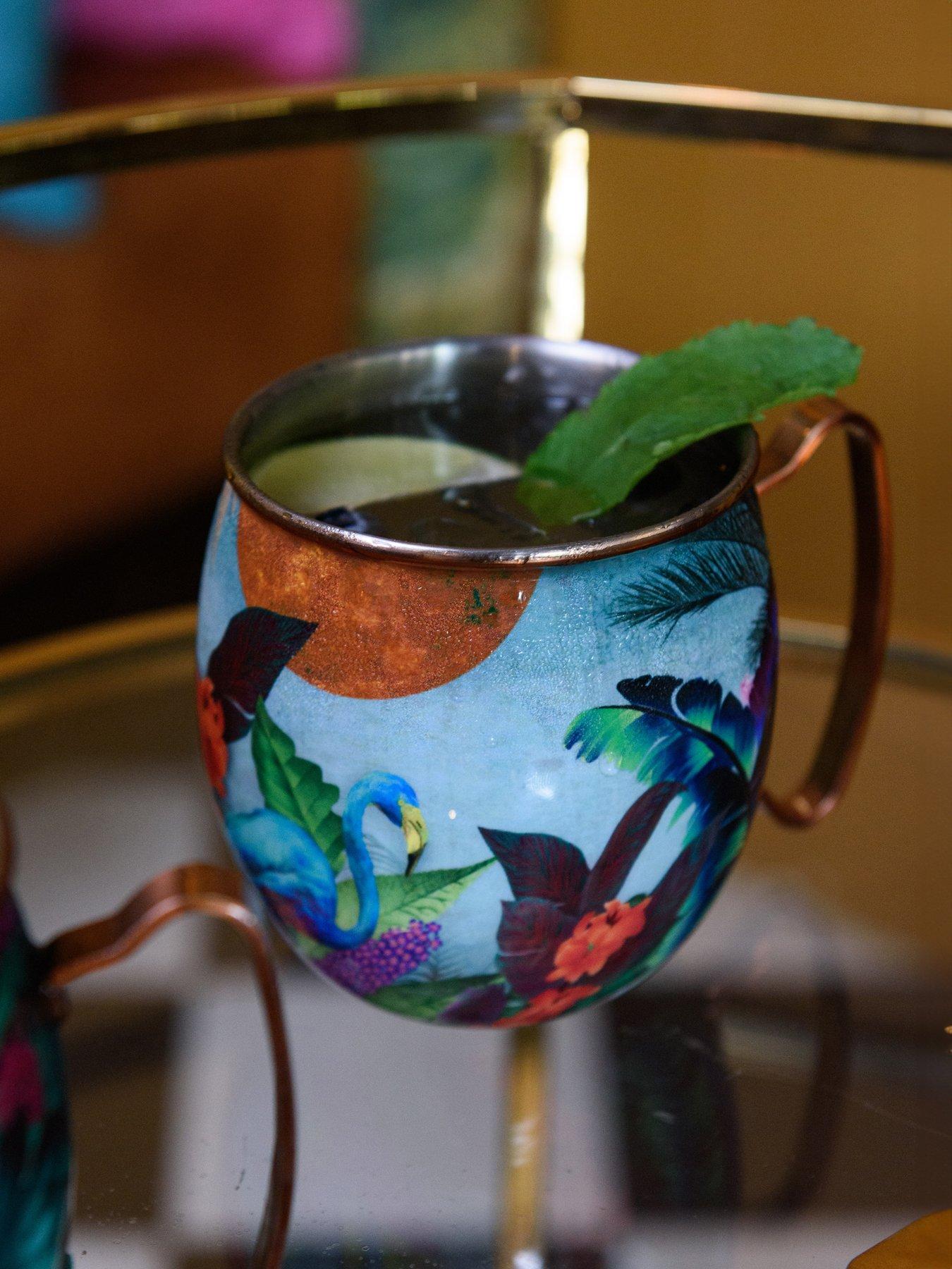 Image 1 of 7 of Mikasa Sarah Arnett Flamingo Moscow Mule Mug