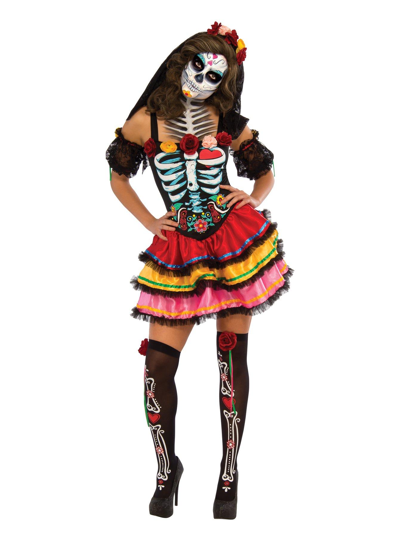 Image 2 of 2 of Day Of The Dead Seniora Costume