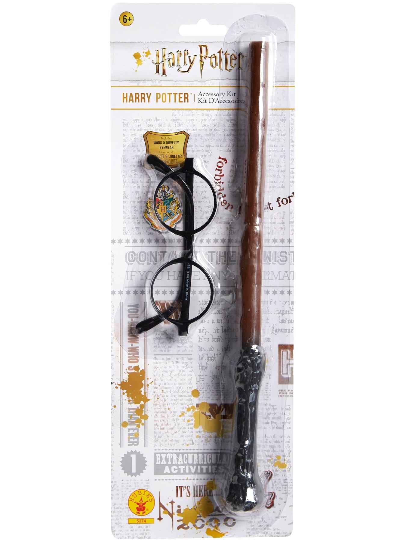 Image 1 of 3 of Harry Potter Harry Potter Blister Kit Wand &amp; Glasses Fancy Dress Accessories