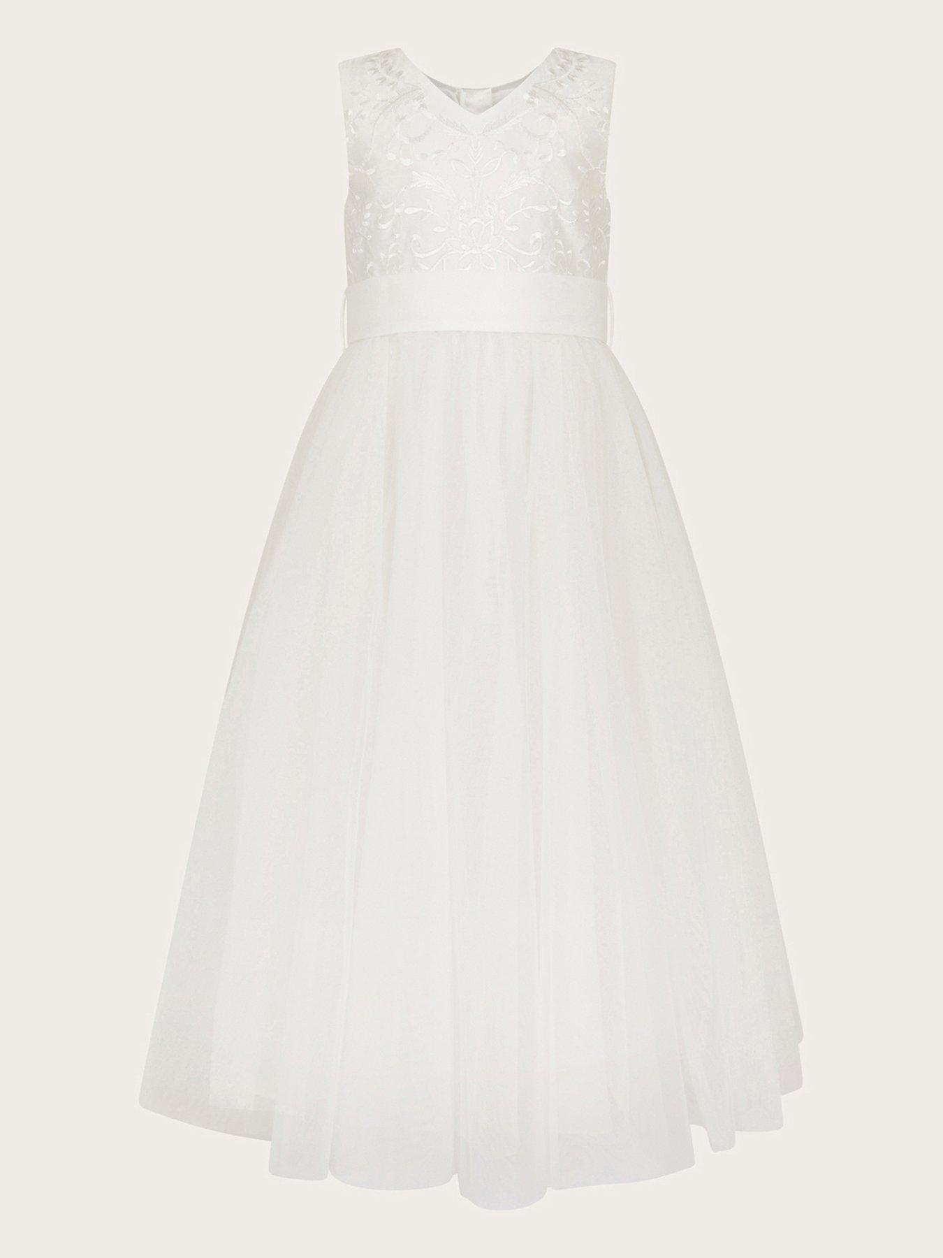 Girls Bernadette Tulle Maxi Dress Ivory