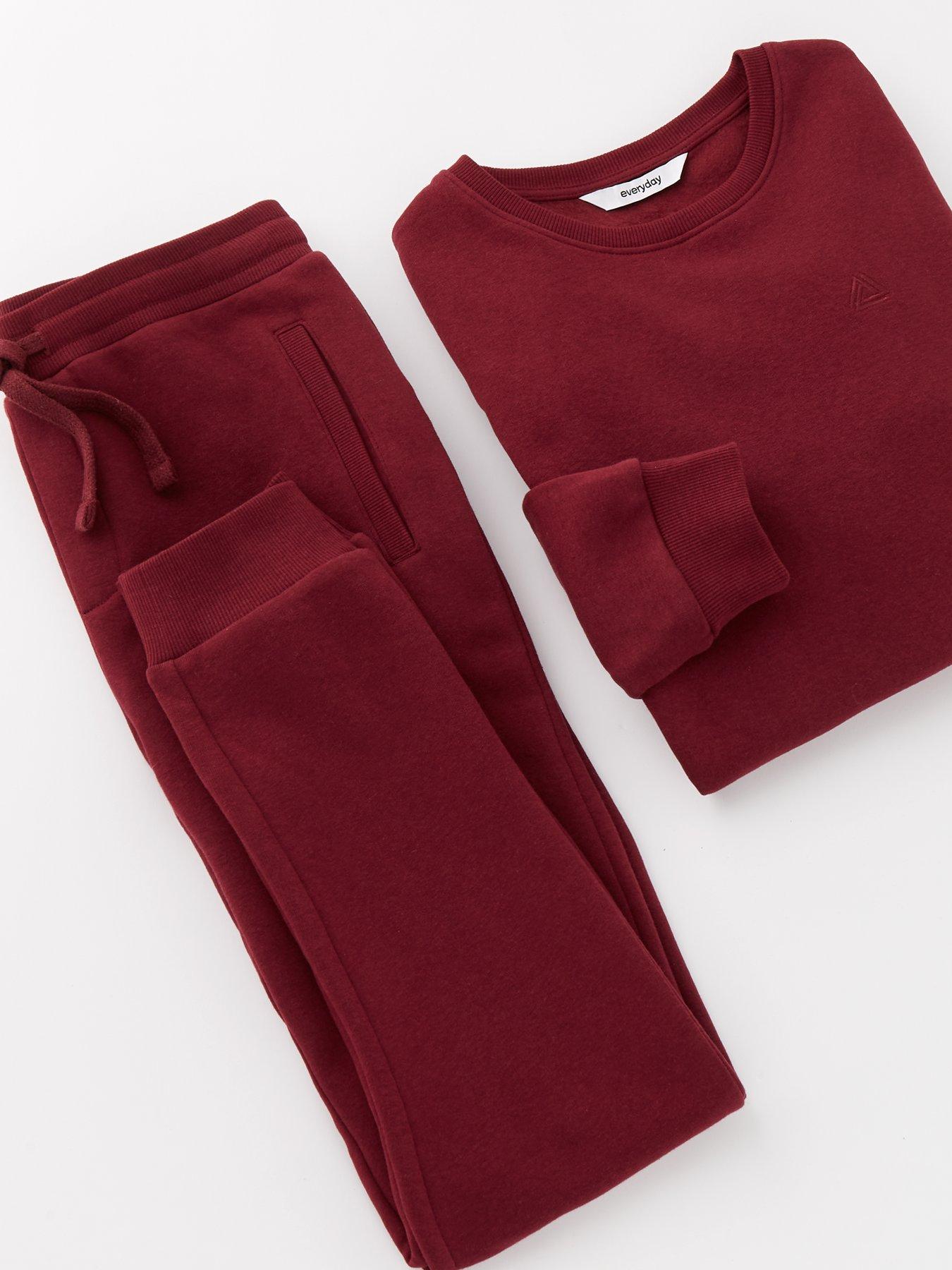 everyday-boys-burgundy-sweat-top-and-jogger-setdetail