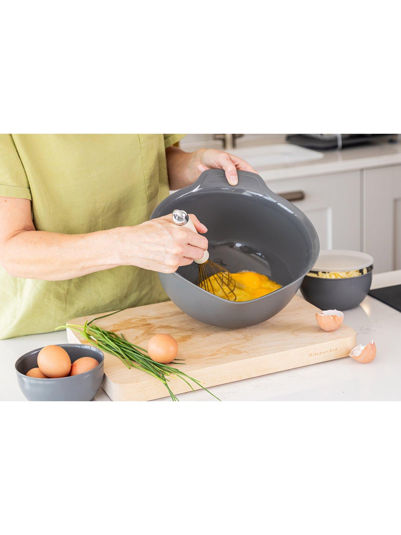 Image 4 of 7 of KitchenAid 3pc Nesting Mixing Bowl Set - Charcoal Grey