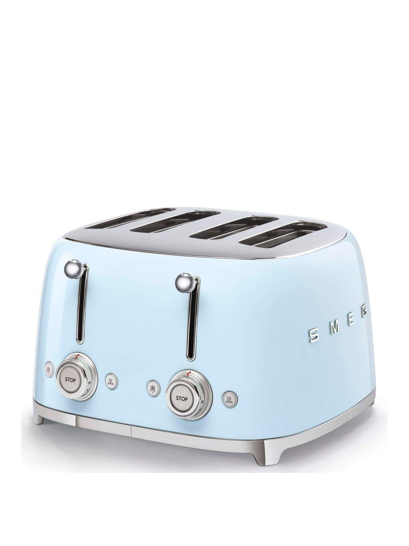 Image 1 of 6 of Smeg TSF03 Retro Style 4 Slice Toaster, 2000W - Pastel Blue