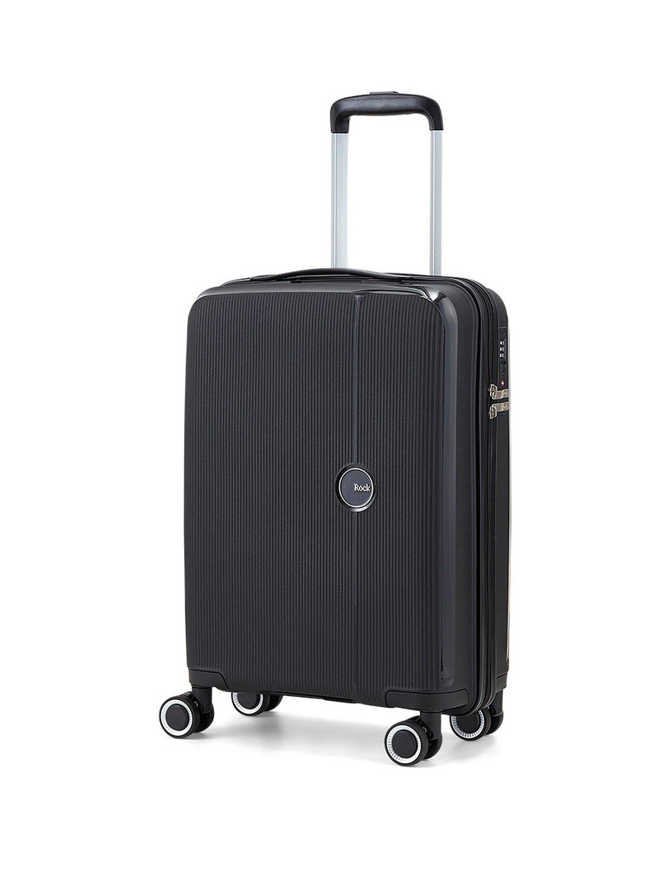 rock-luggage-hudson-8-wheel-pp-hardshell-small-cabin-suitcase-black