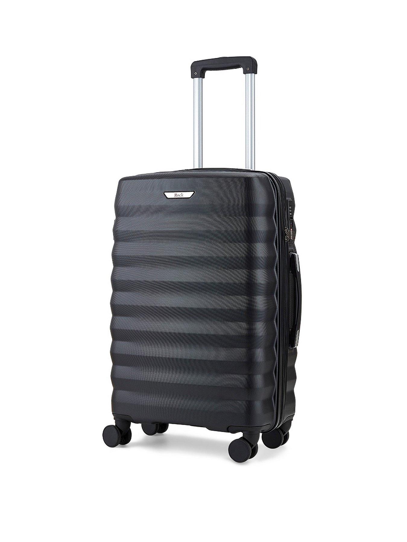 Rock Luggage Berlin 8 Wheel Hardshell Medium Suitcase - Black