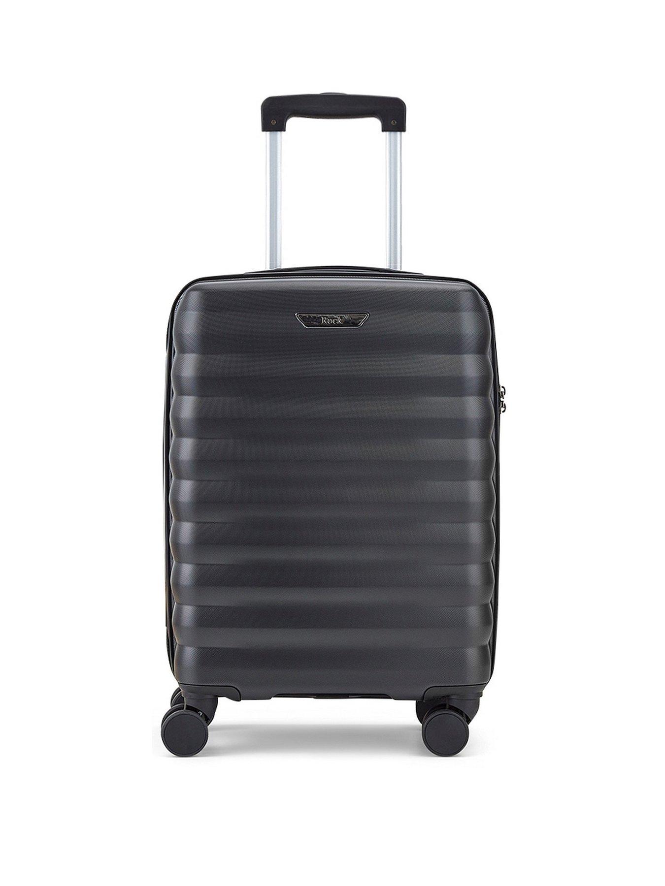 rock-luggage-berlin-8-wheel-hardshell-small-cabin-suitcase-blackstillFront