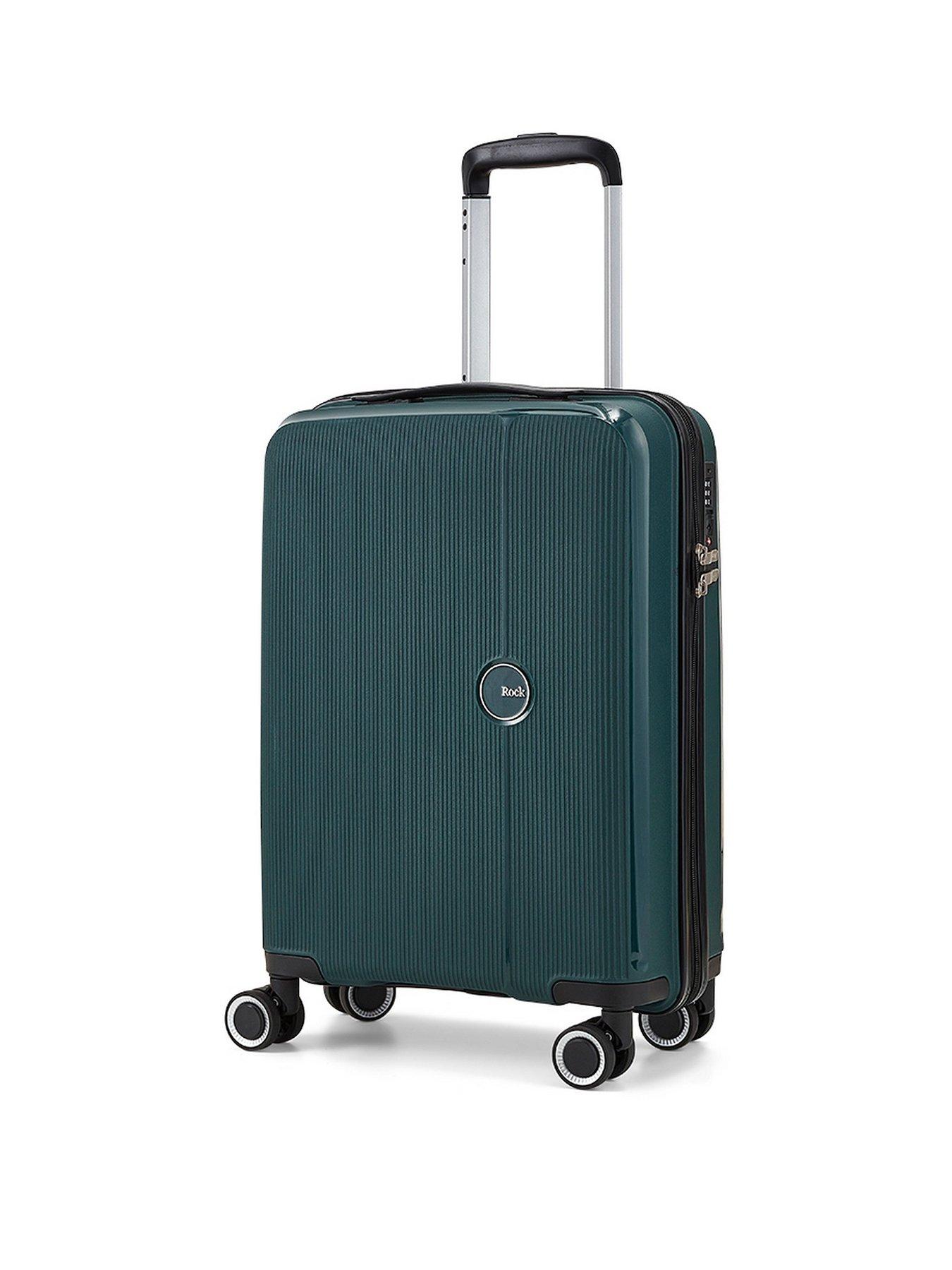 rock-luggage-hudson-8-wheel-pp-hardshell-small-cabin-suitcase-dark-green