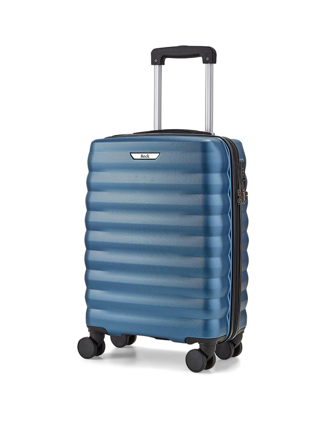 rock-luggage-berlin-8-wheel-hardshell-small-cabin-suitcase-bluefront