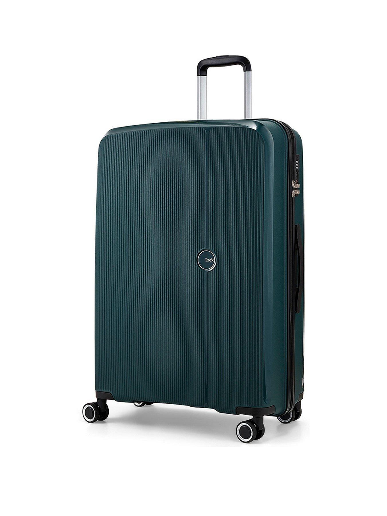 rock-luggage-hudson-8-wheel-pp-hardshell-3pc-suitcase-set-dark-greenstillFront