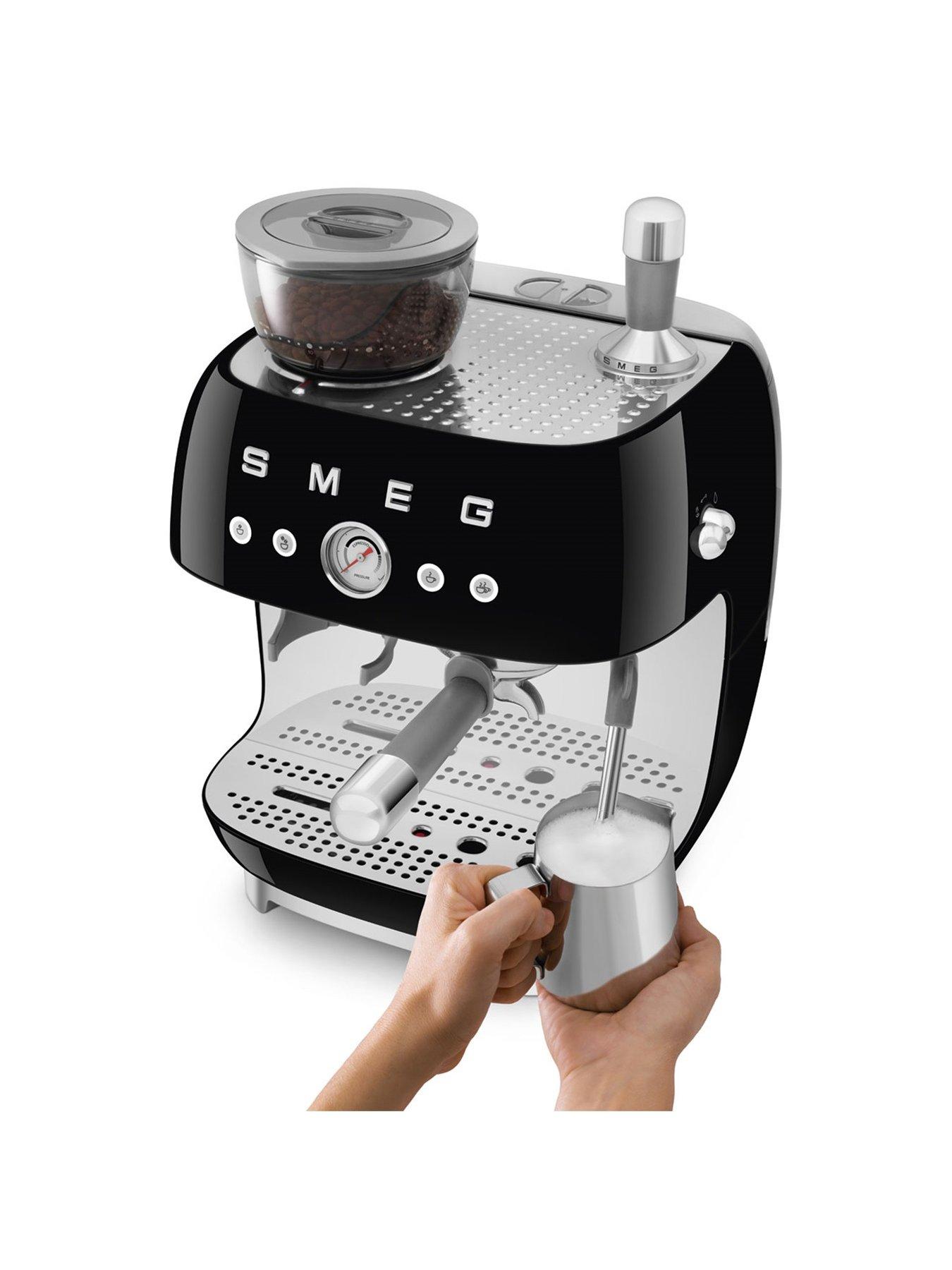Image 5 of 7 of Smeg EGF03 Retro Style Espresso Coffee Machine with Grinder, 2.4L, 1650W - Black