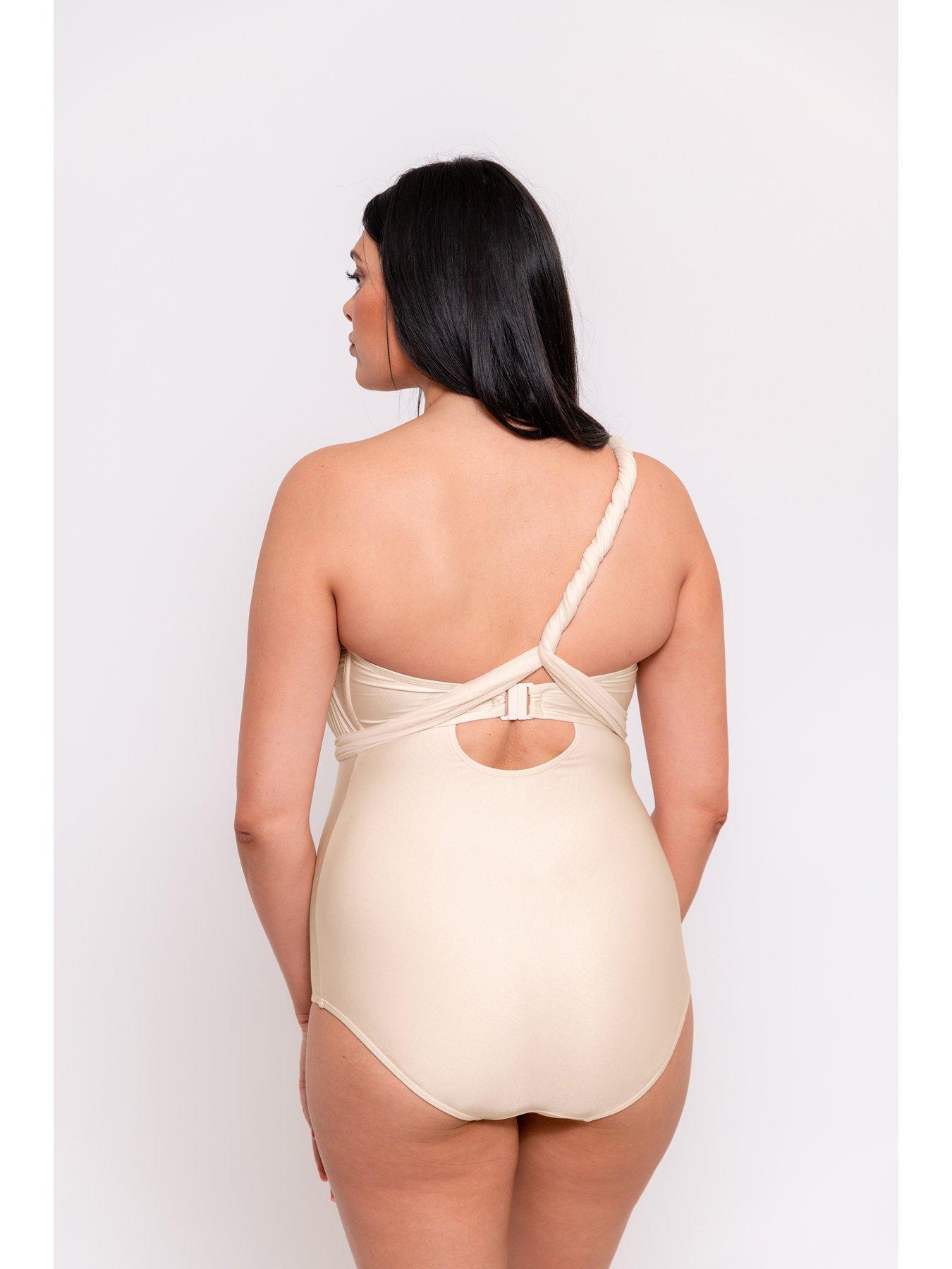 Image 2 of 6 of Curvy Kate Wrapsody Bandeau Multiway&nbsp;Swimsuit -&nbsp;Oyster