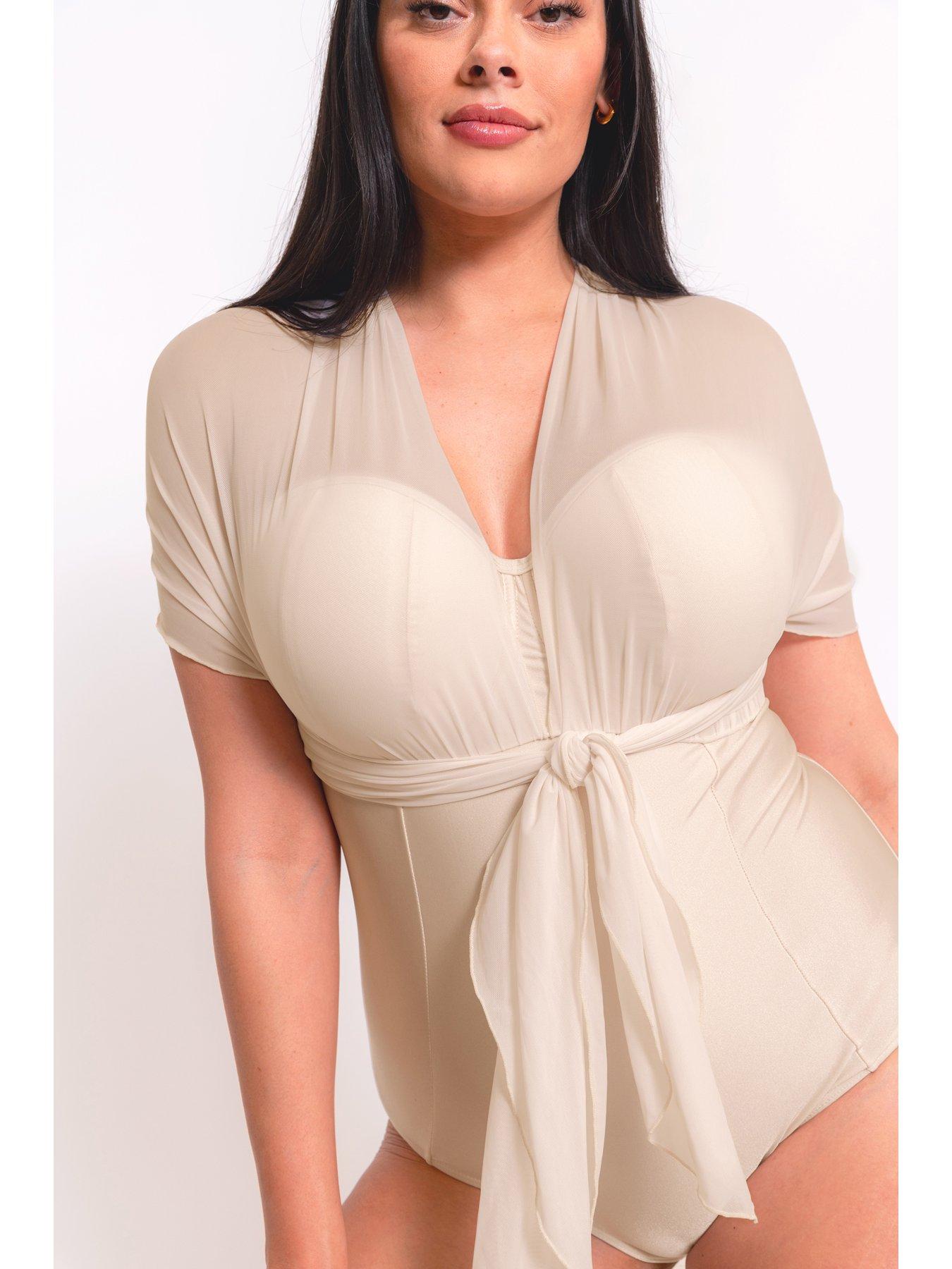 Image 5 of 6 of Curvy Kate Wrapsody Bandeau Multiway&nbsp;Swimsuit -&nbsp;Oyster