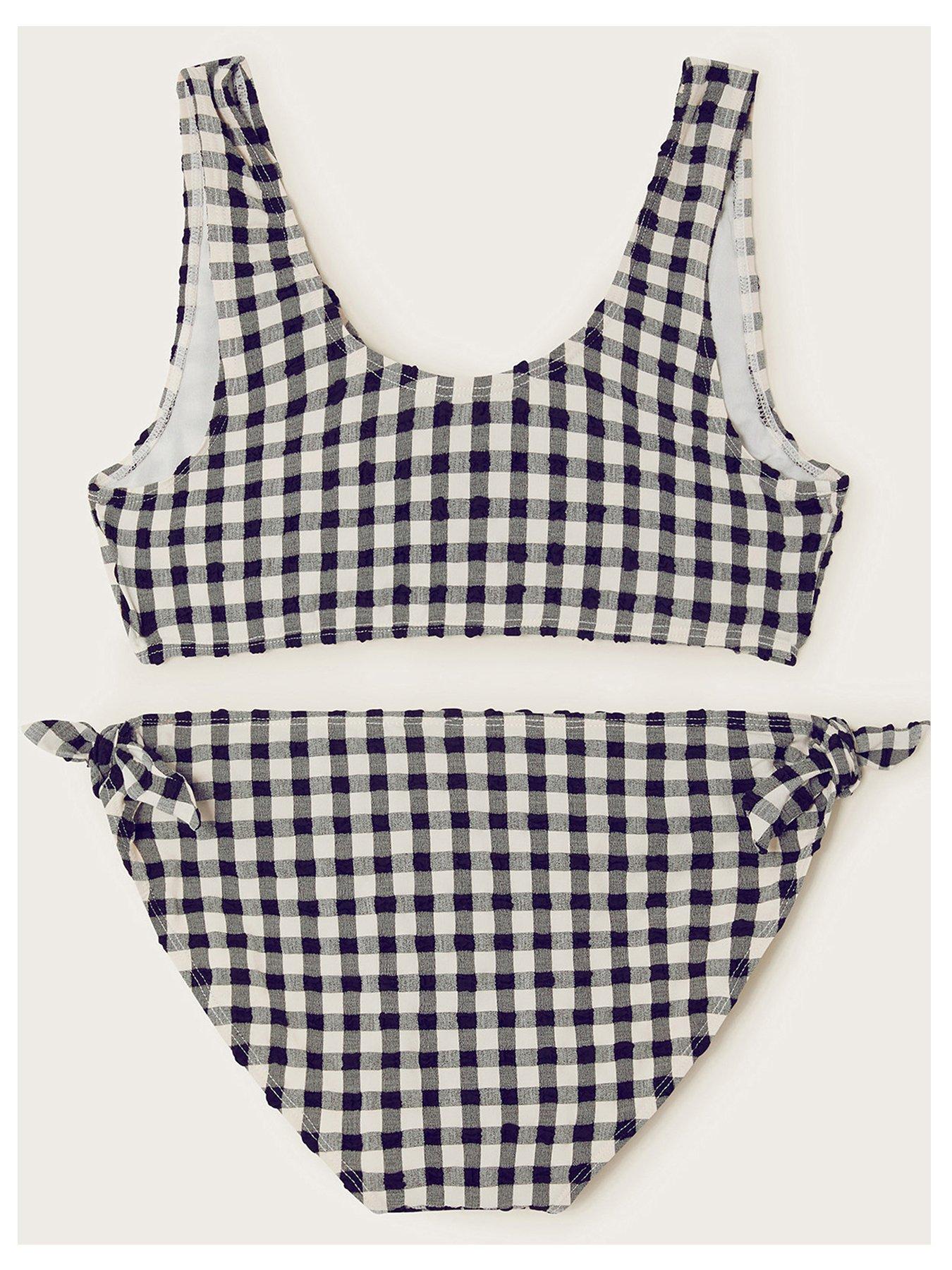Image 2 of 3 of Monsoon Girls Storm Gingham Bikini - Black