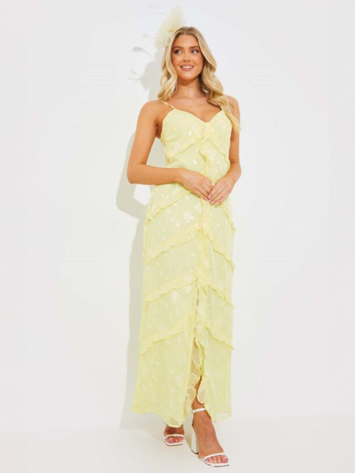 in-the-style-perrie-sian-lemon-strappy-ruffle-maxi-dressback