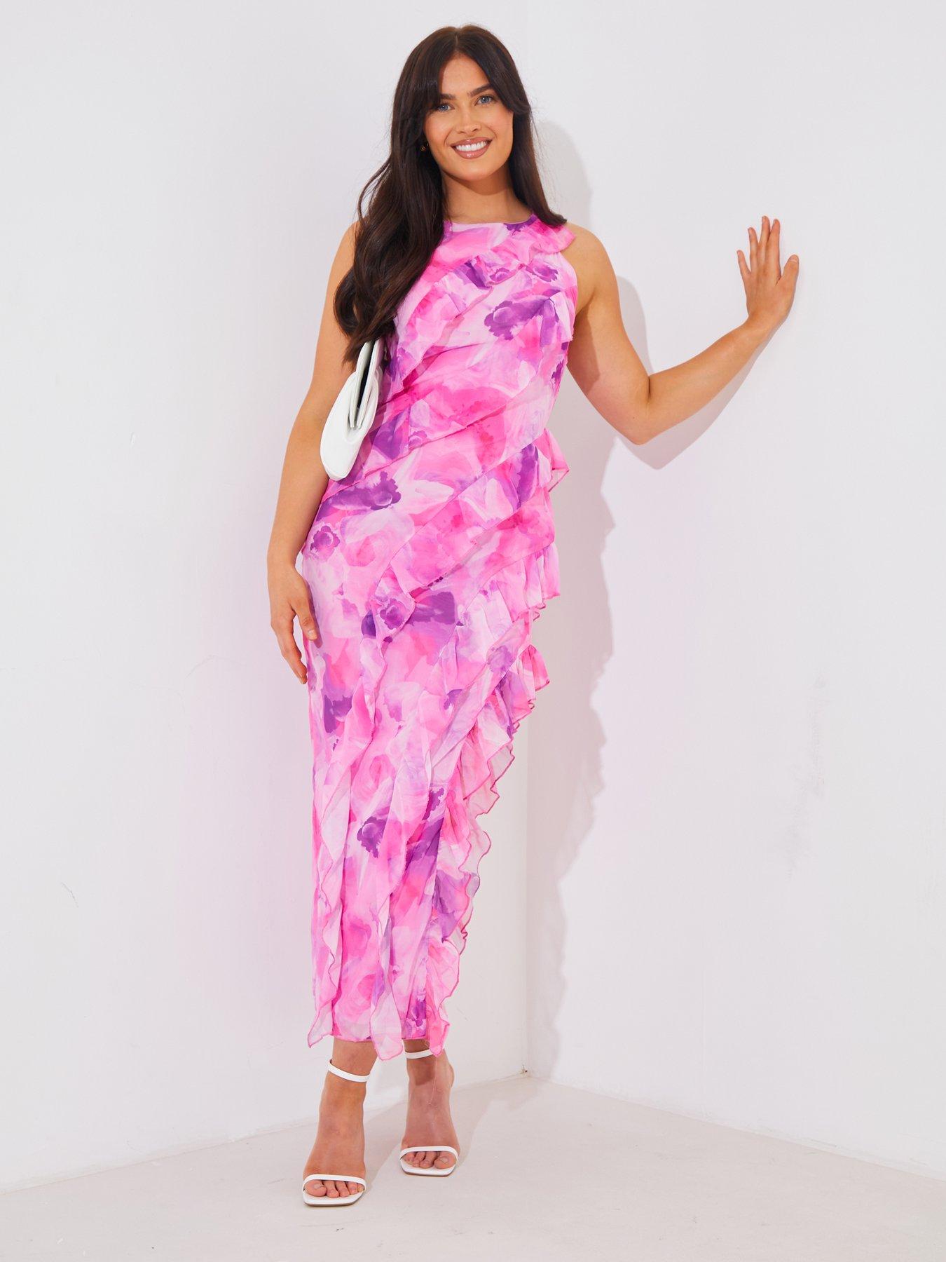 in-the-style-jac-jossa-pink-abstract-floral-print-side-split-racer-neck-maxiback