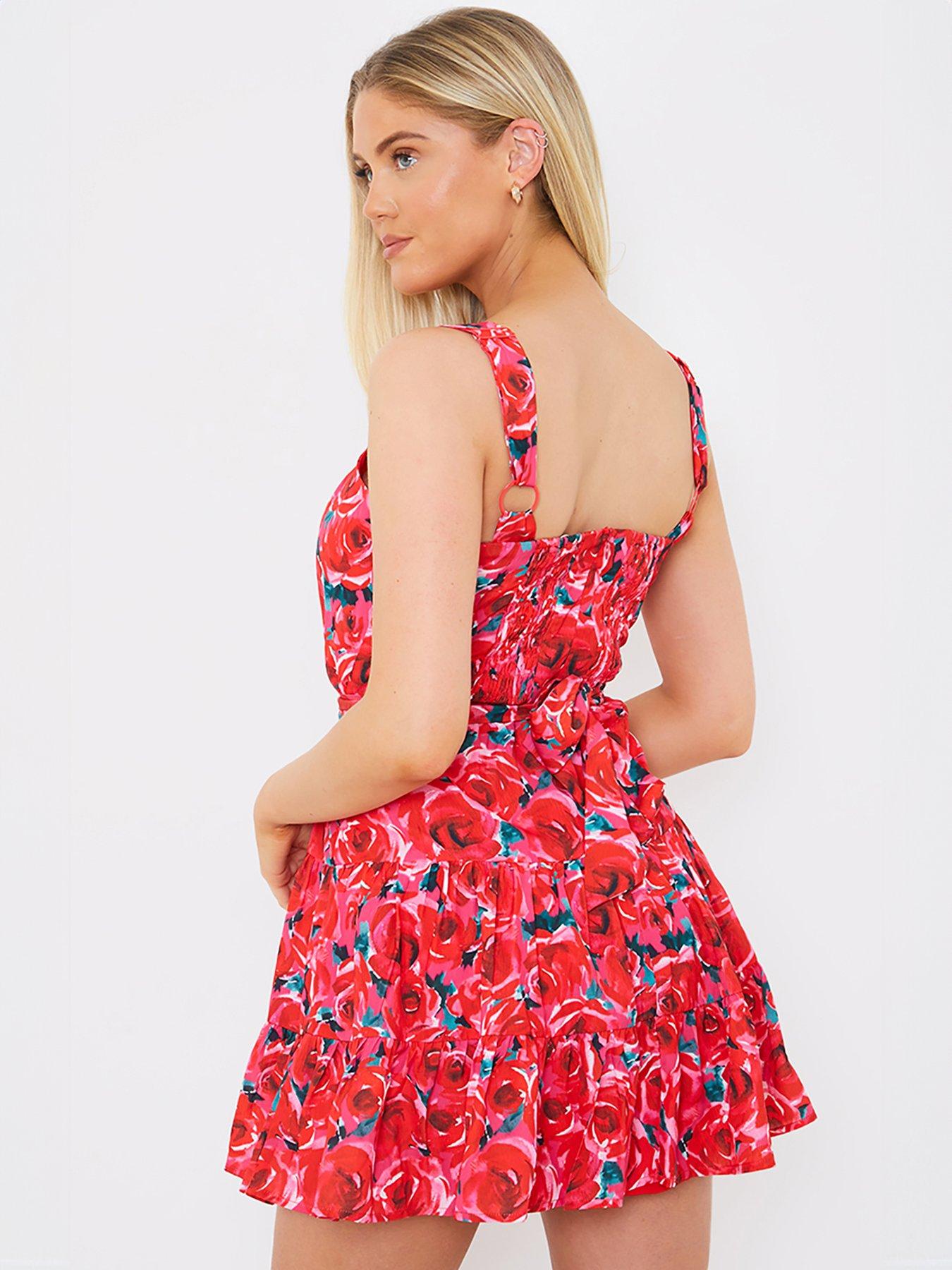 in-the-style-georgia-louise-pink-tiered-cupped-mini-dressstillFront