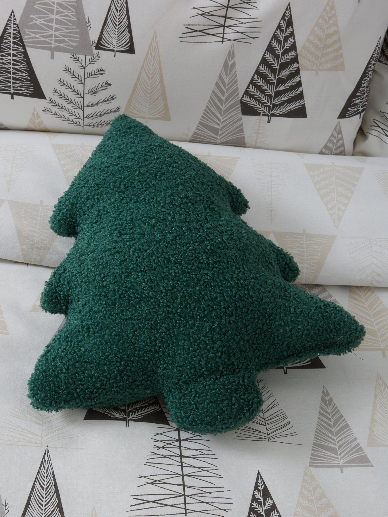 Image 2 of 4 of The Very Collection Boucle Christmas Tree-Shaped Cushion