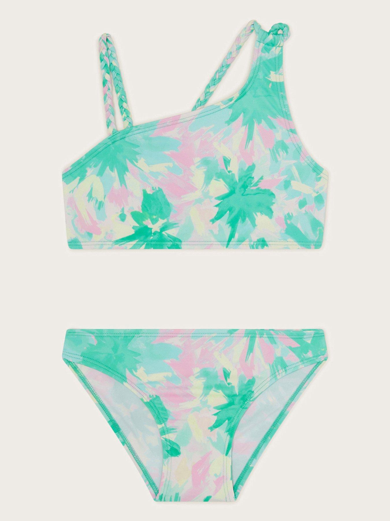 Image 1 of 3 of Monsoon Girls Splash Palm Bikini - Green