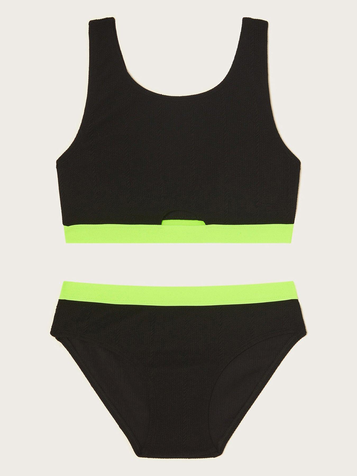 Image 1 of 3 of Monsoon Girls Storm Texture Bikini - Black
