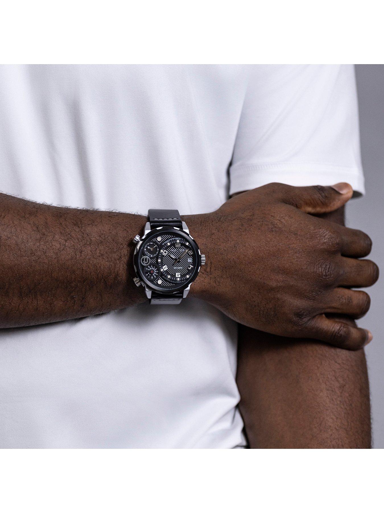 Image 4 of 5 of Police Police Ray Multi Dial Black Leather Strap Watch