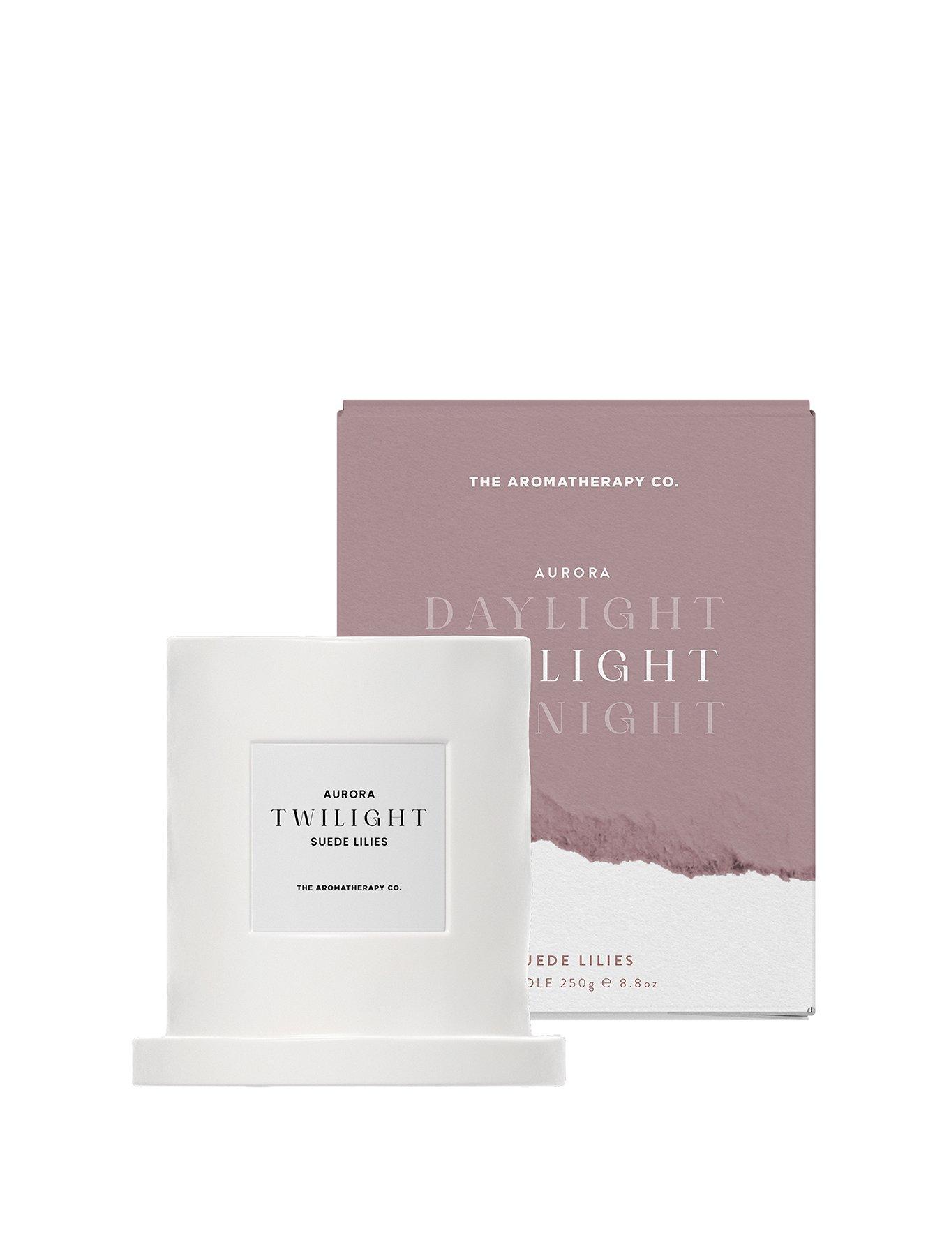 undefined Aurora Twilight Ceramic Candle Suede Lilies