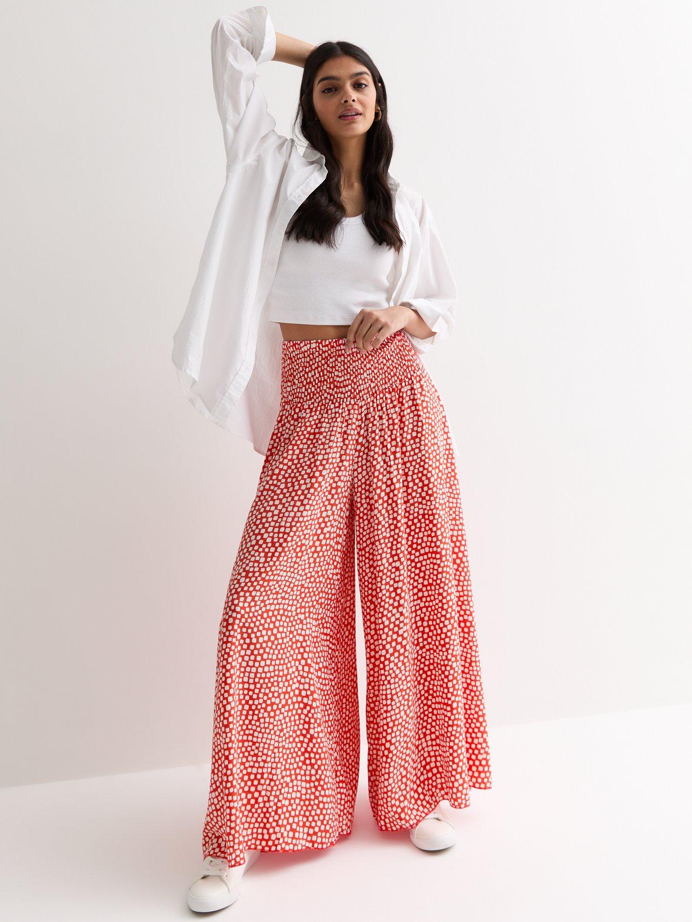 new-look-red-square-print-shirred-wide-leg-trousersback