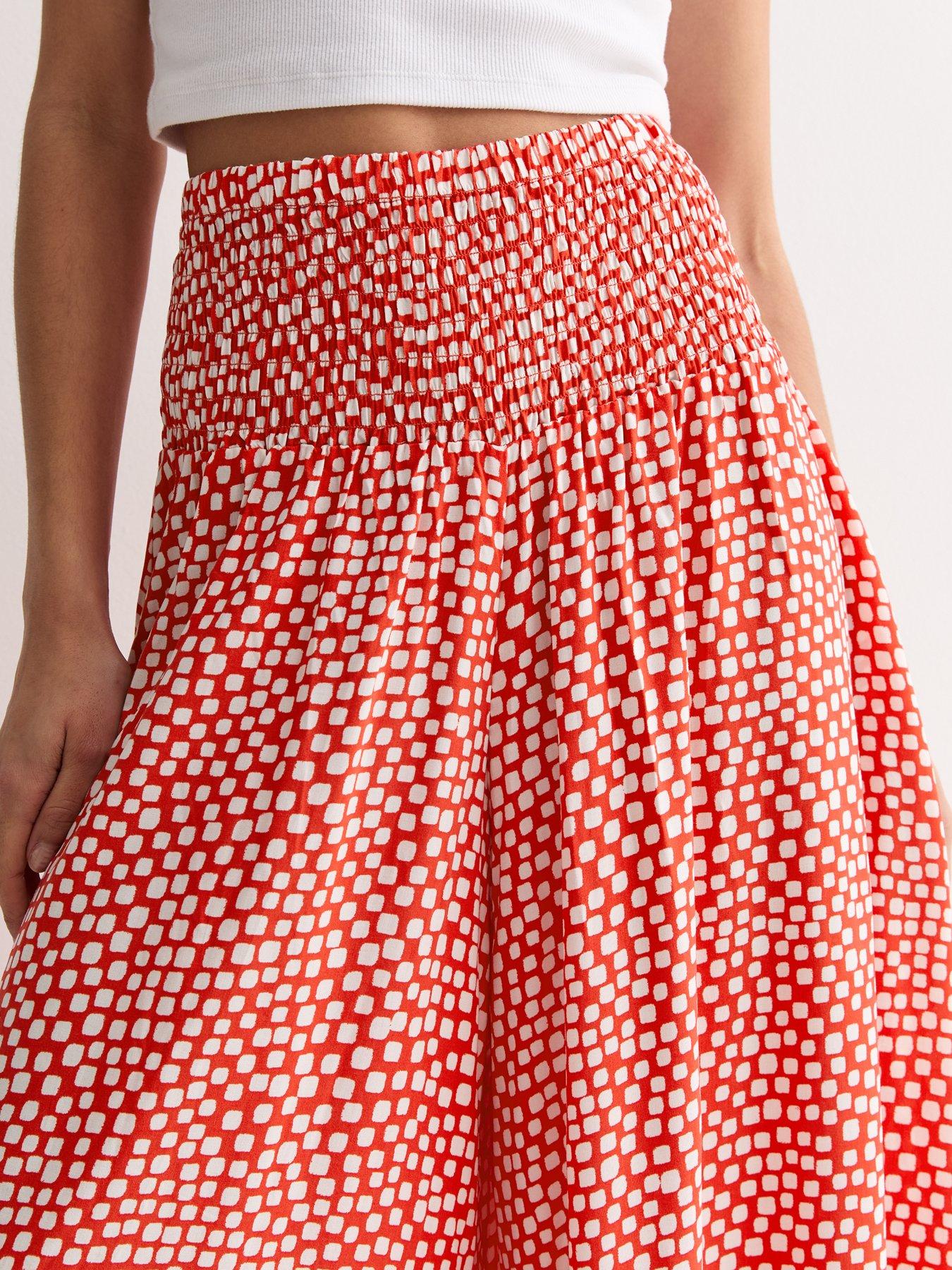 new-look-red-square-print-shirred-wide-leg-trousersoutfit