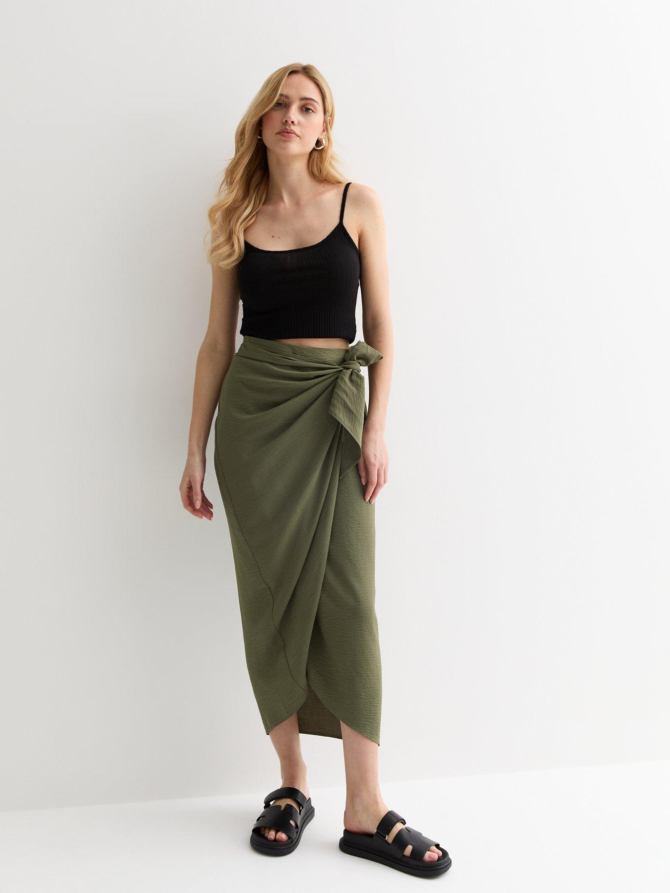 new-look-khaki-sarong-midi-skirt